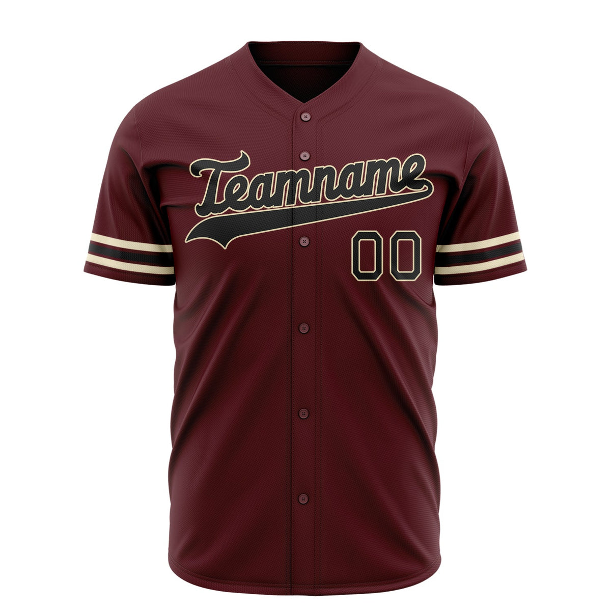 Custom Crimson Baseball Jersey (With Black Color)