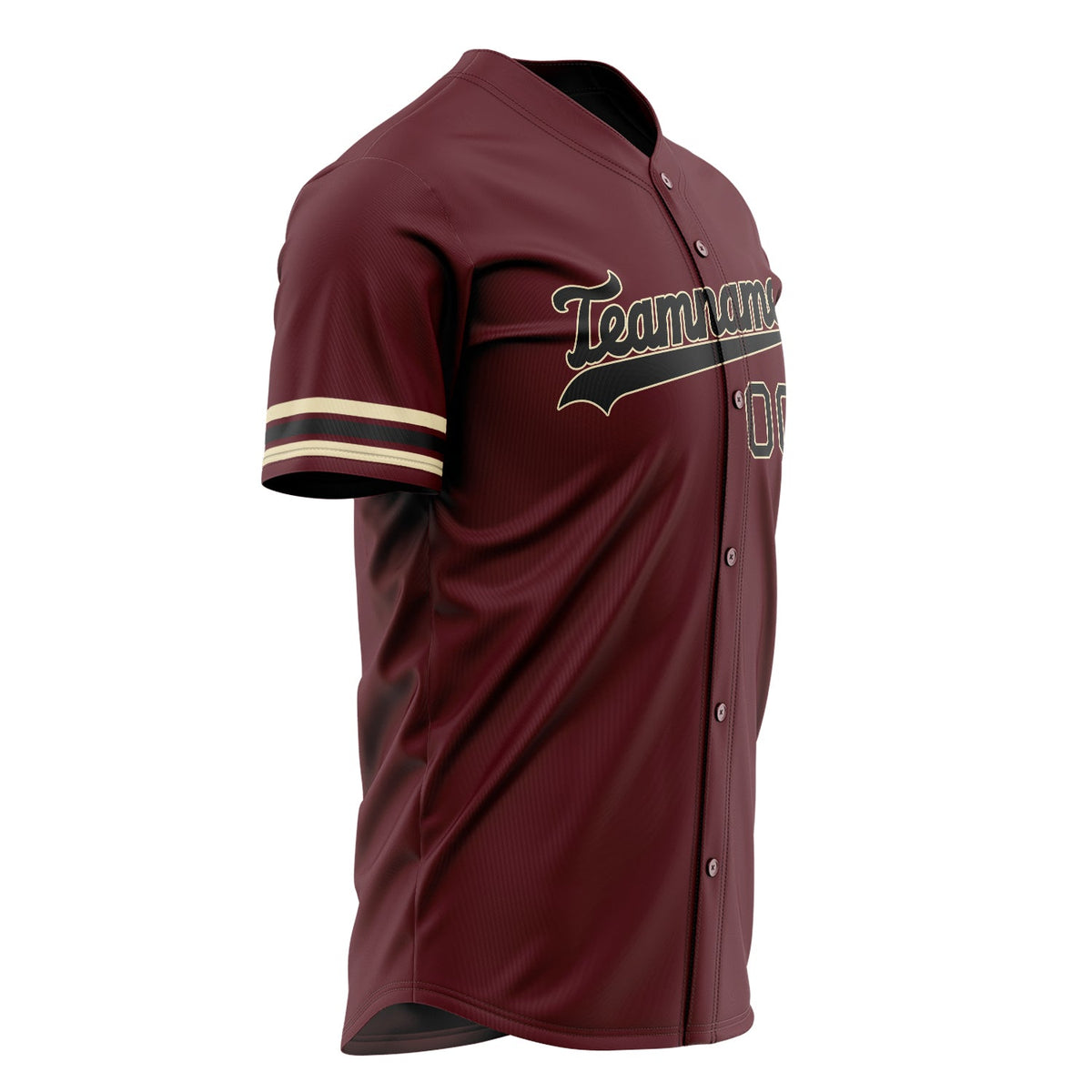 Custom Burgundy Baseball Jersey (With Black Color)