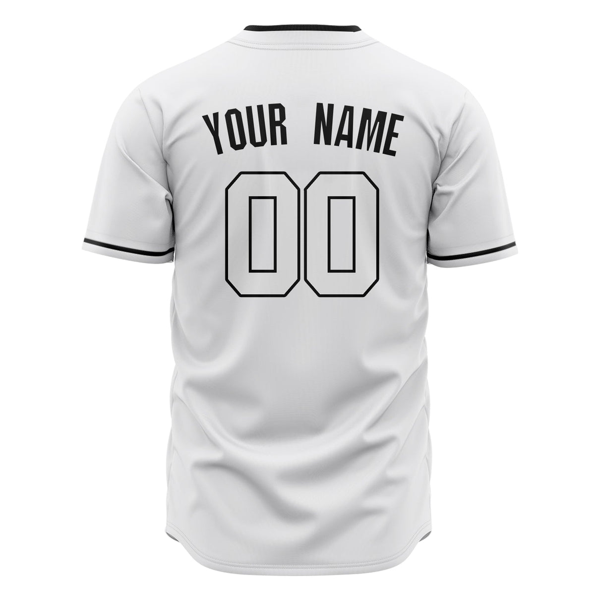 Custom White Baseball Jersey (With Black Color)