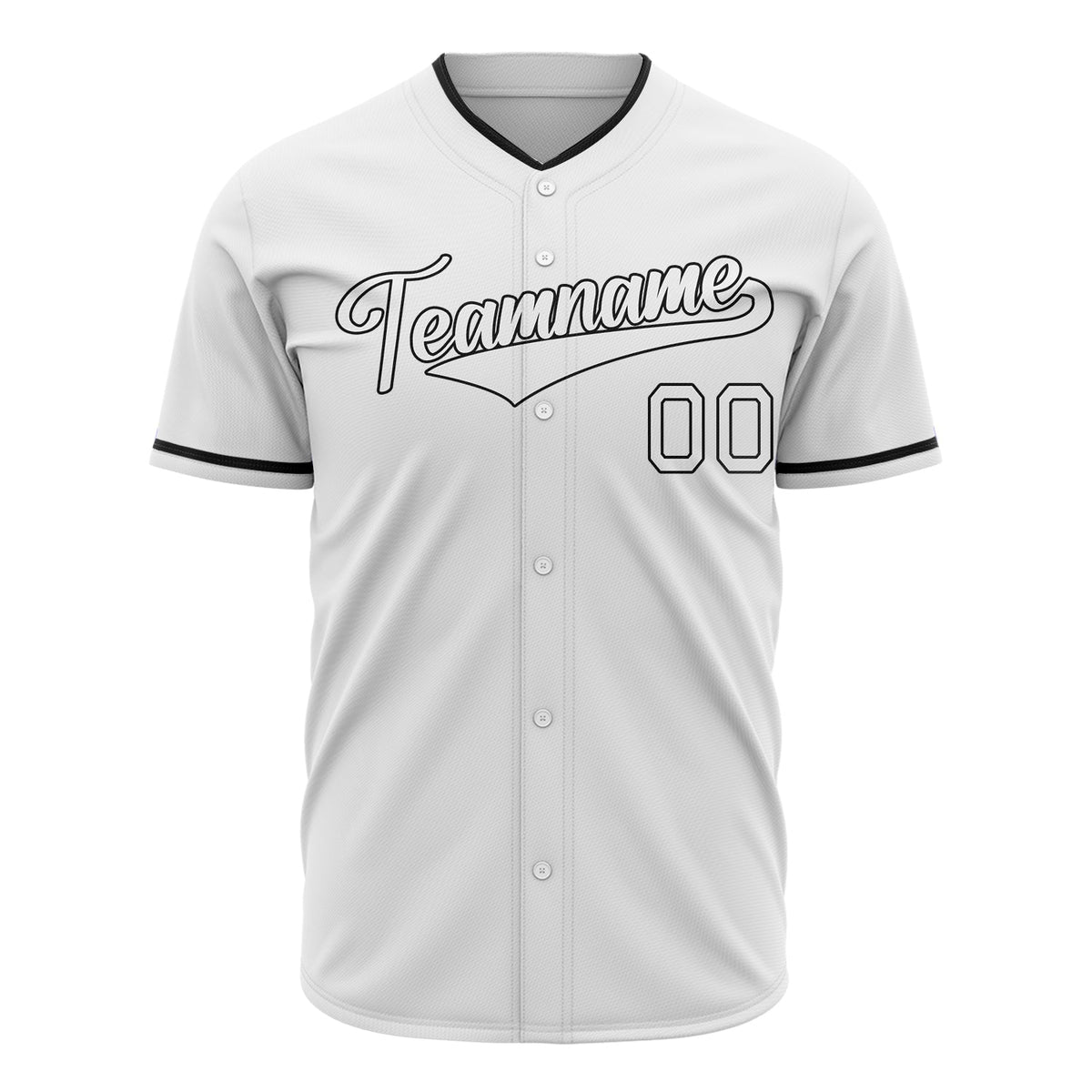 Custom White Baseball Jersey (With Black Color)