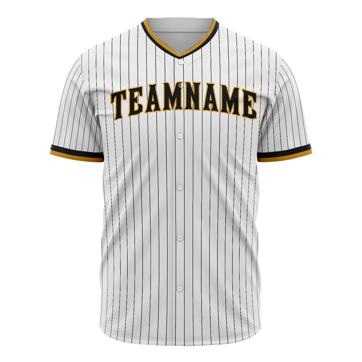 Custom White Baseball Jersey (With Black Black Pinstripe)