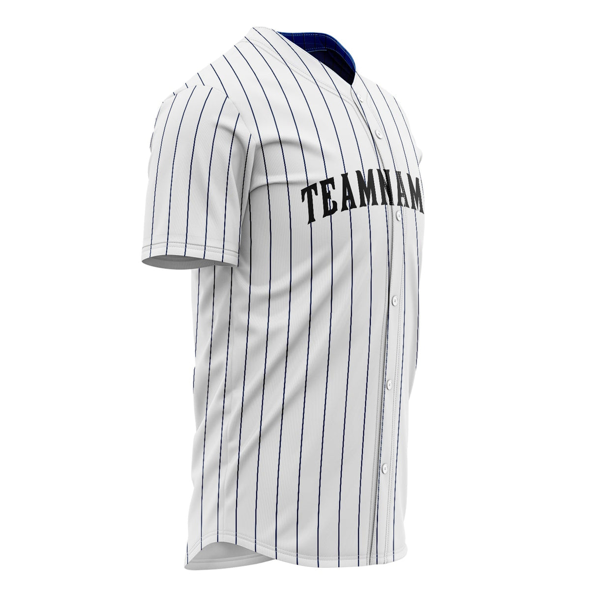 Custom White Baseball Jersey (With Black Black Pinstripe)