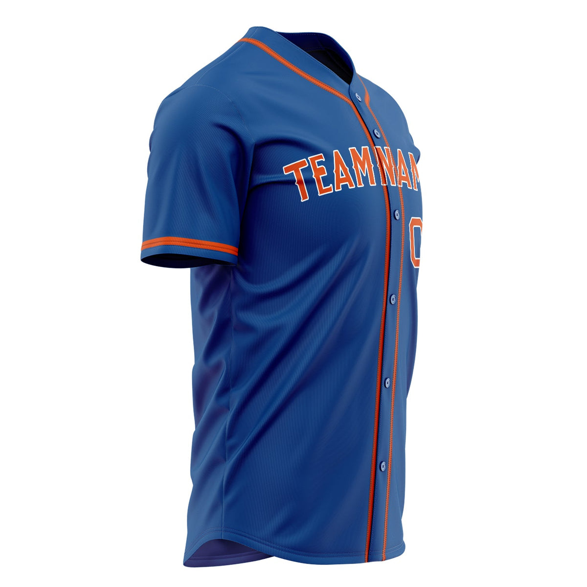 Custom Royal Baseball Jersey (With Orange Color)