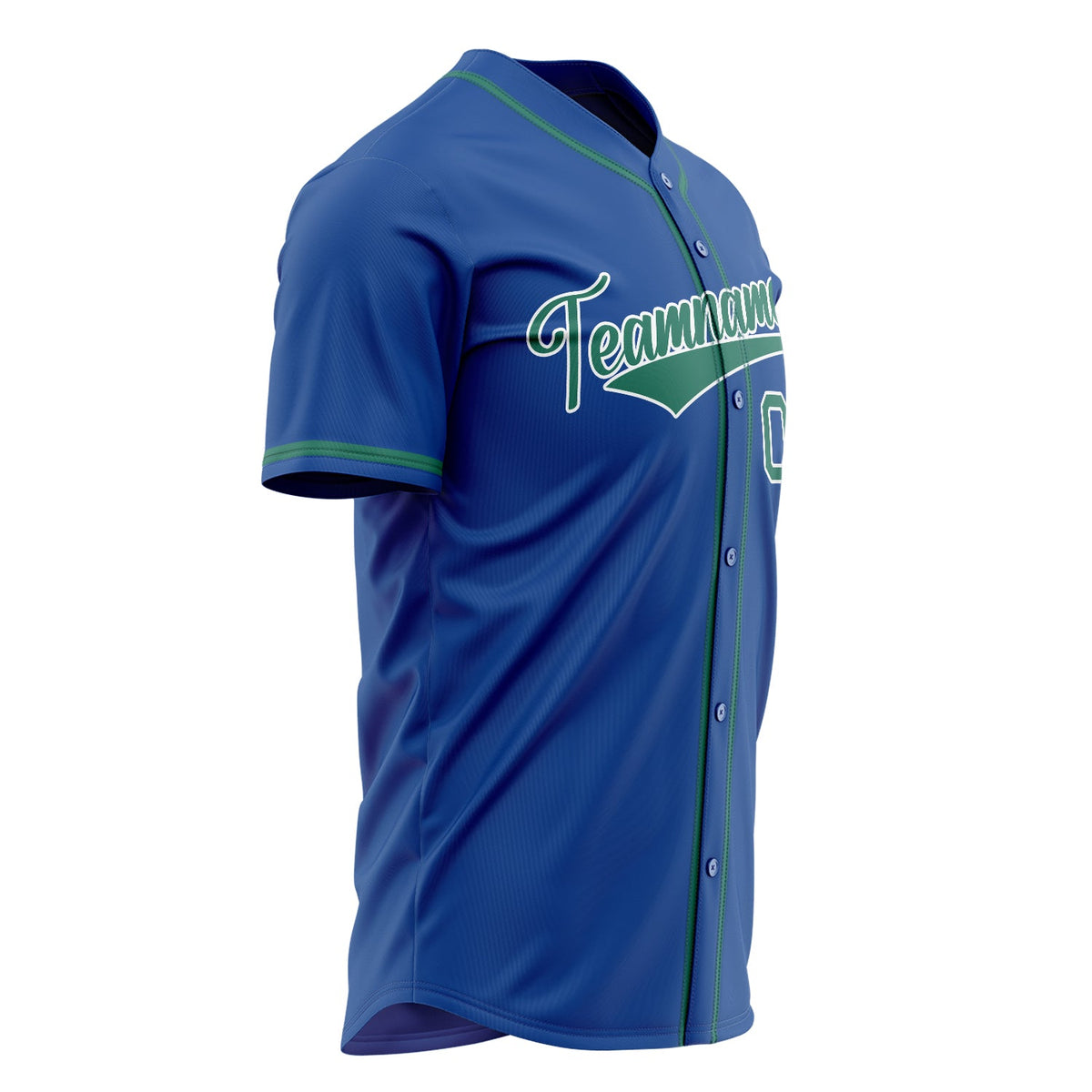 Custom Royal Baseball Jersey (With Kelly Green Color)