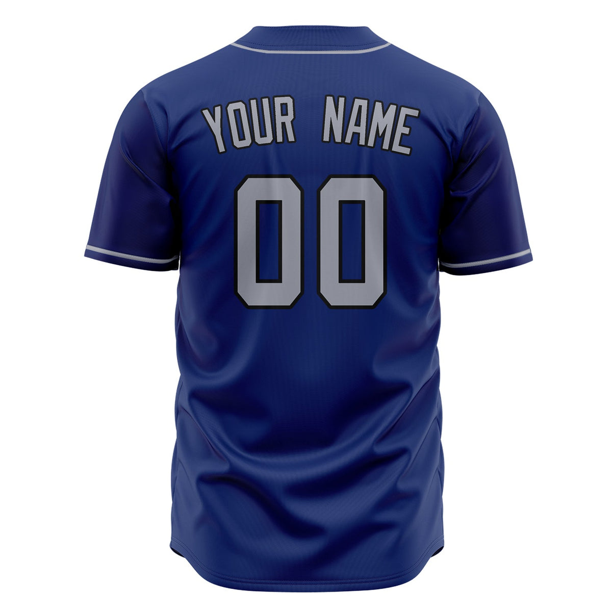 Custom Royal Baseball Jersey (With Gray Color)