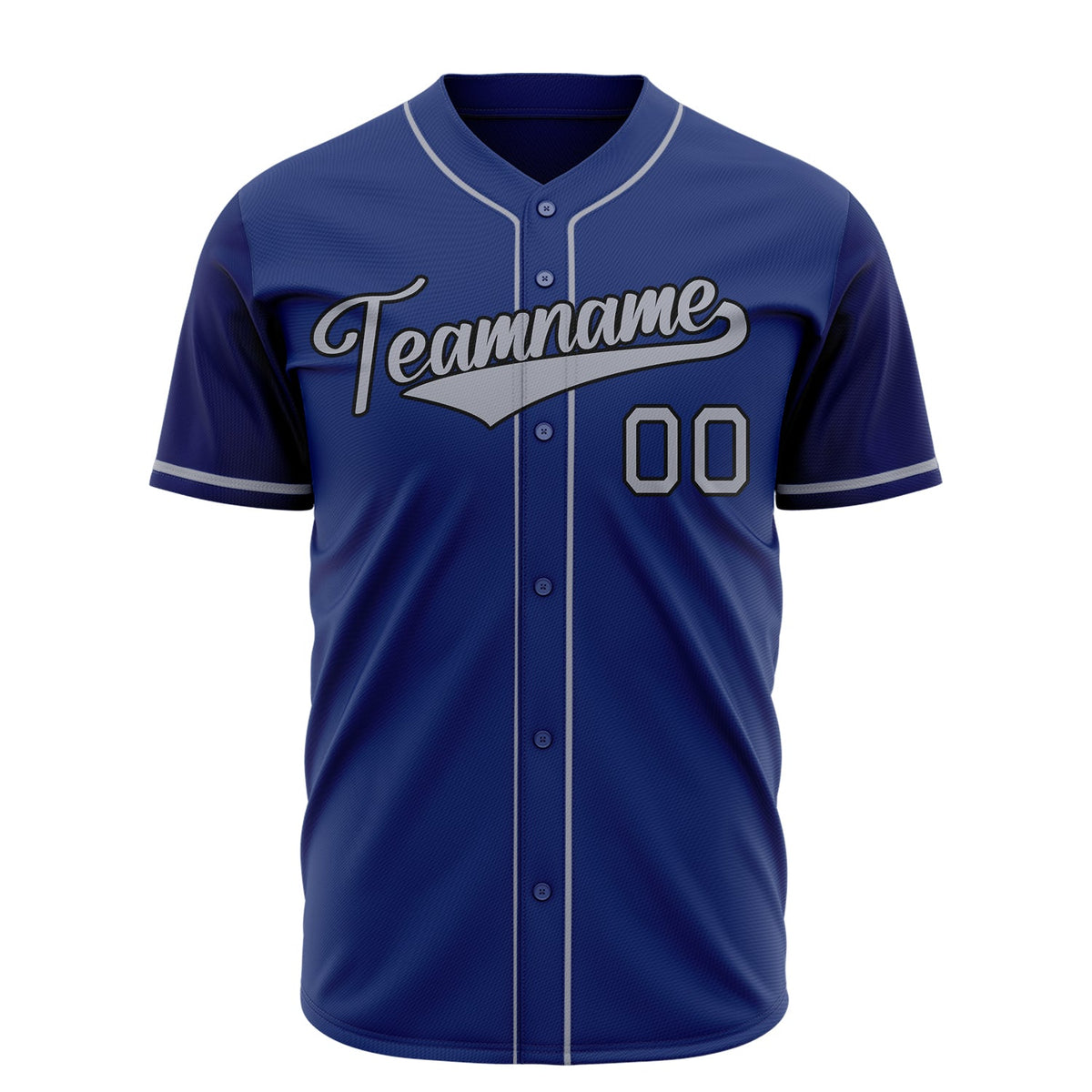 Custom Royal Baseball Jersey (With Gray Color)