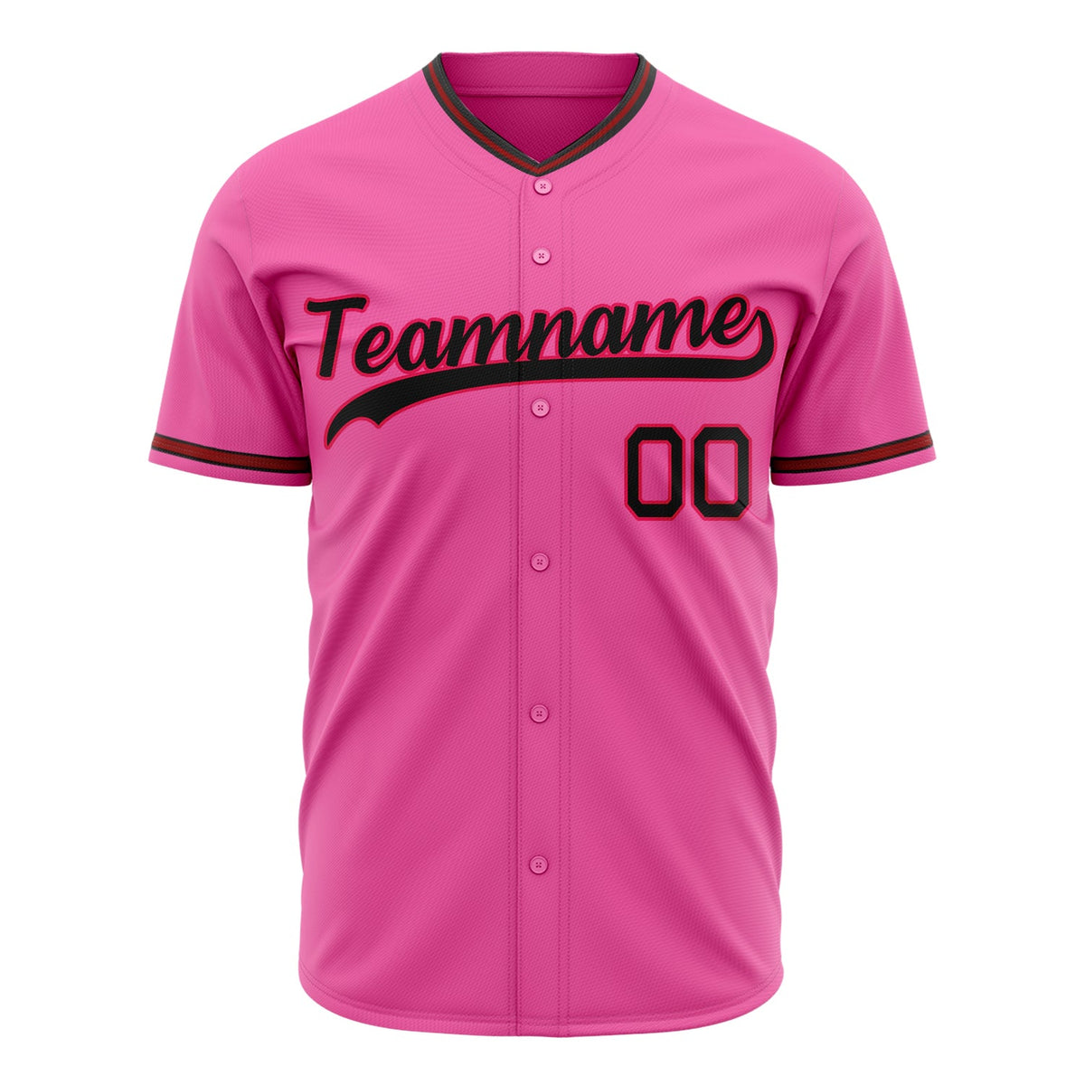 Custom Pink Baseball Jersey (With Black Color)