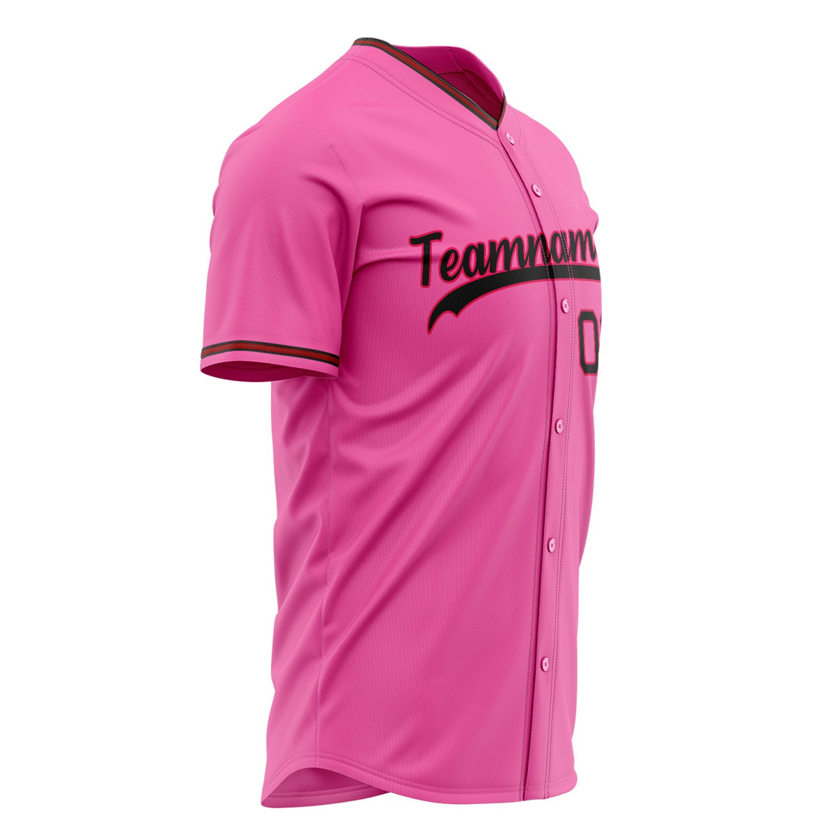 Custom Pink Baseball Jersey (With Black Color)