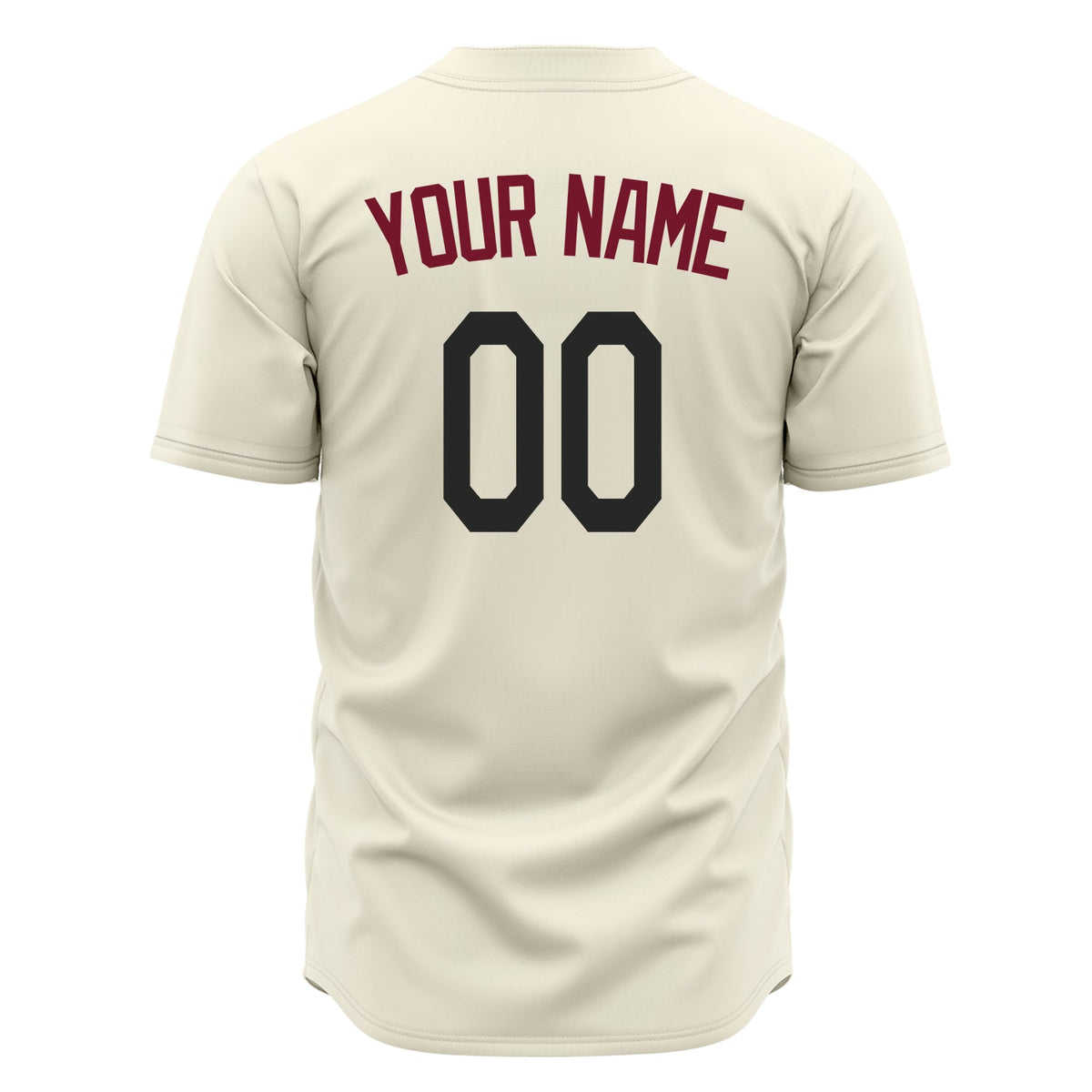 Custom Cream Baseball Jersey (With Black Color)