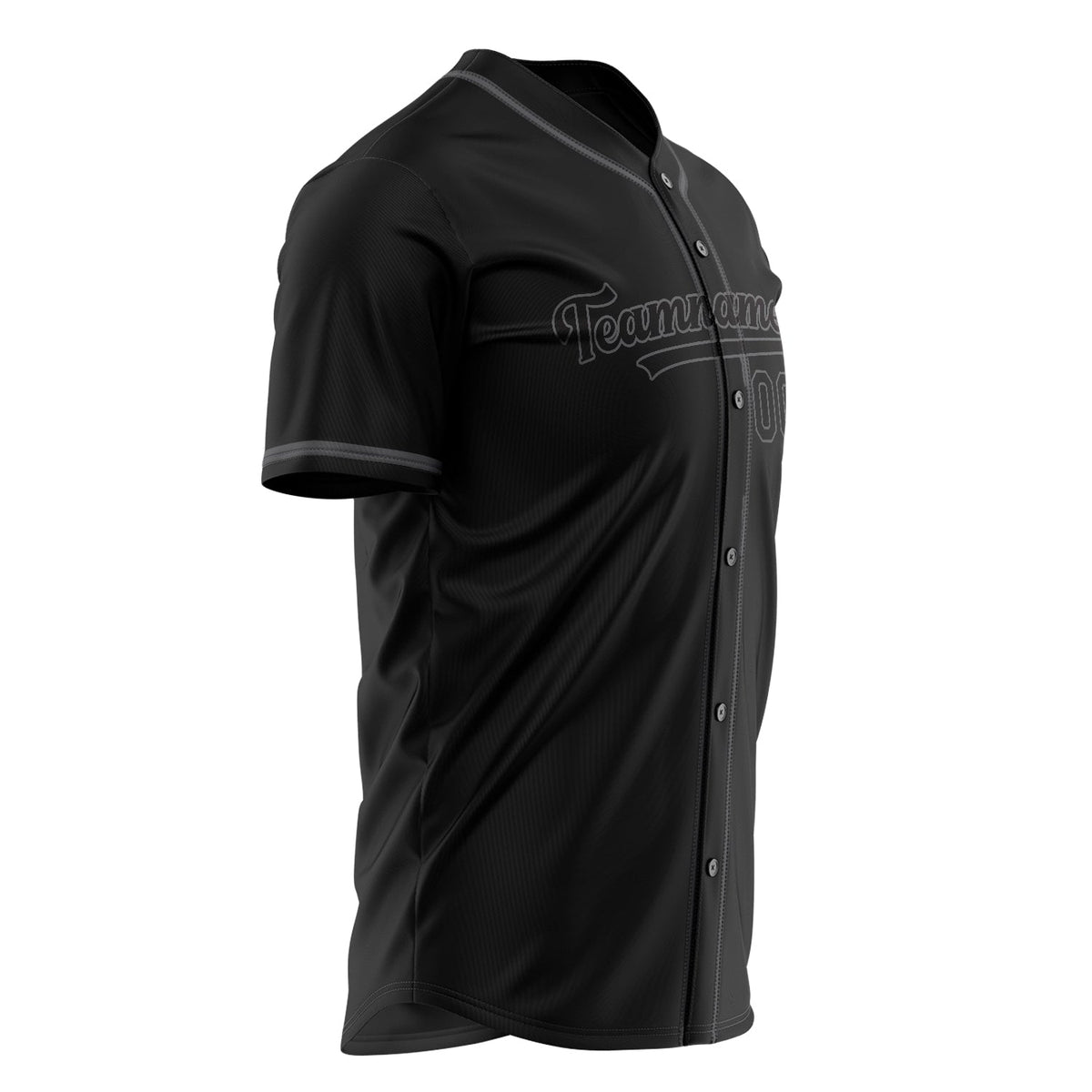 Custom Black Baseball Jersey (With Steel Gray Color)