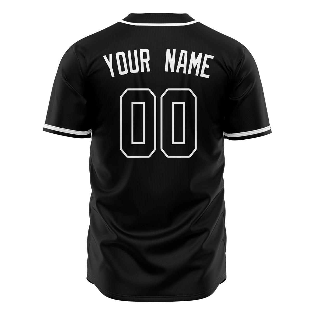 Custom Black Baseball Jersey (With White Color)