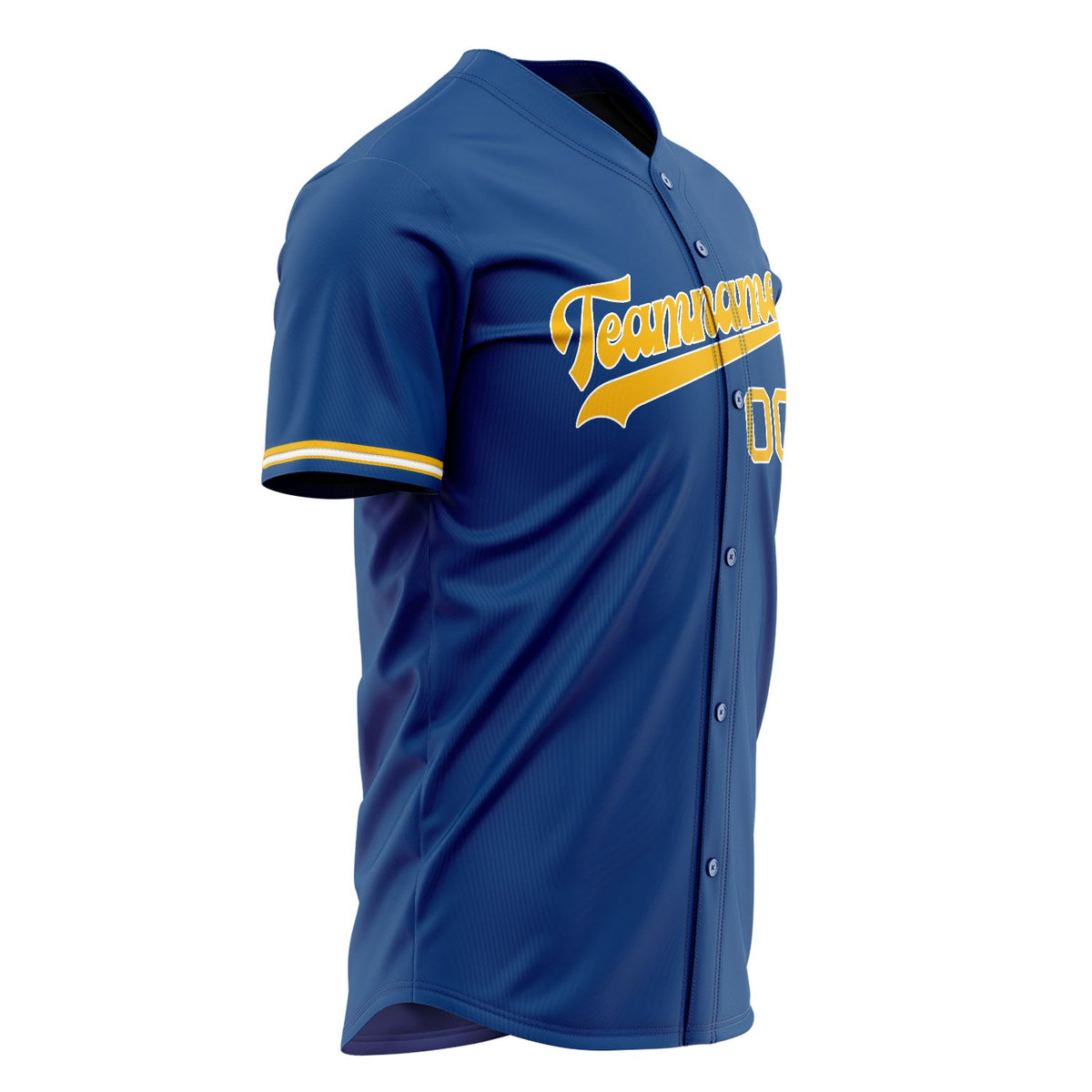 Custom Blue Baseball Jersey (With Yellow Color)