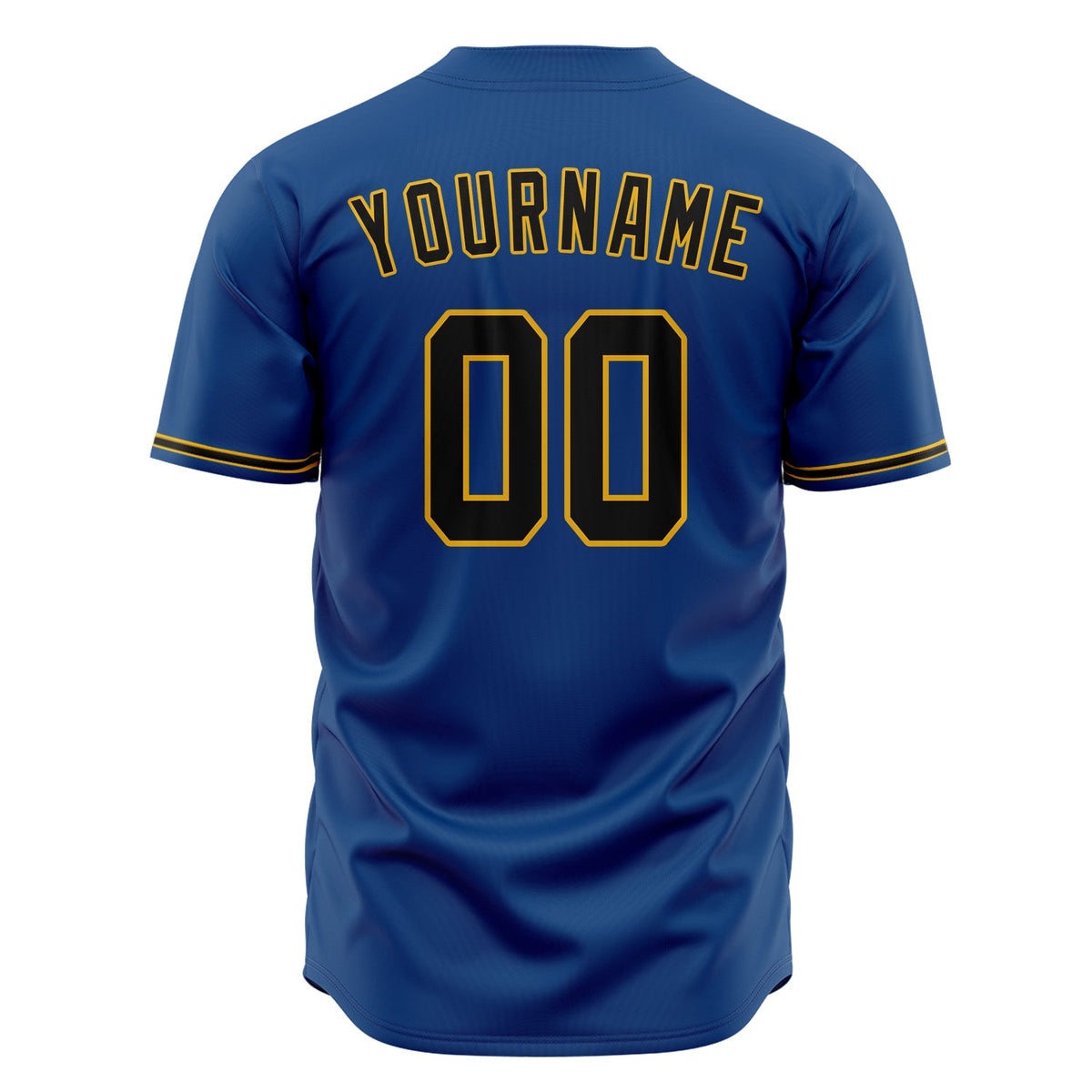 Custom Blue Baseball Jersey (With Black Color)