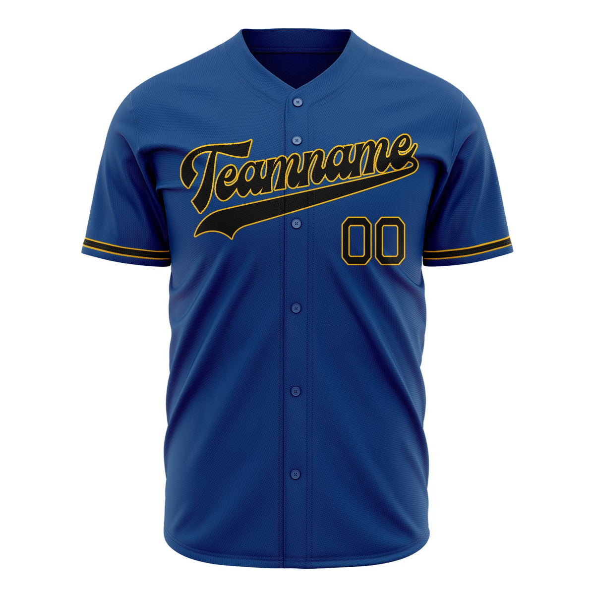 Custom Blue Baseball Jersey (With Black Color)