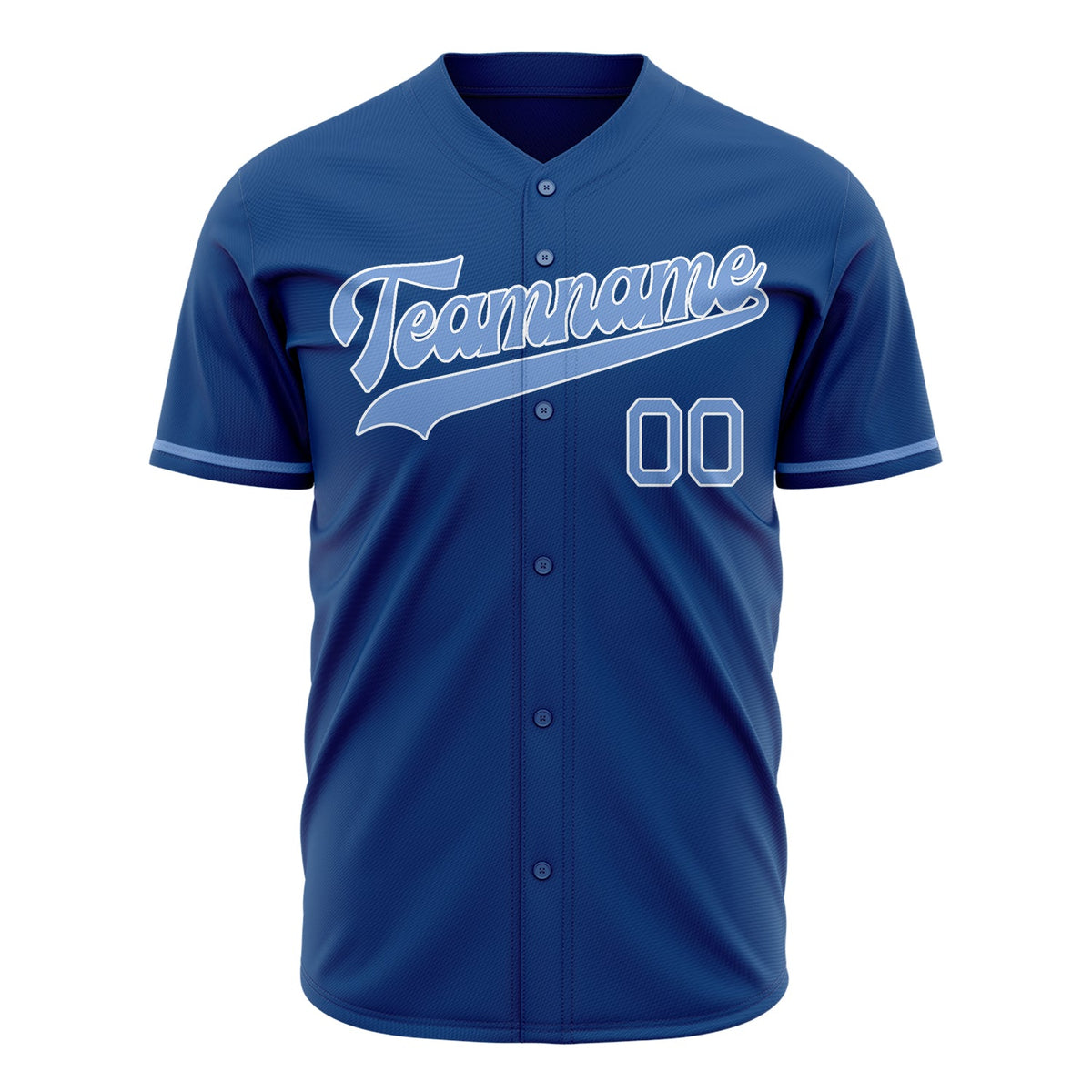 Custom Blue Baseball Jersey (With Light Blue Color)