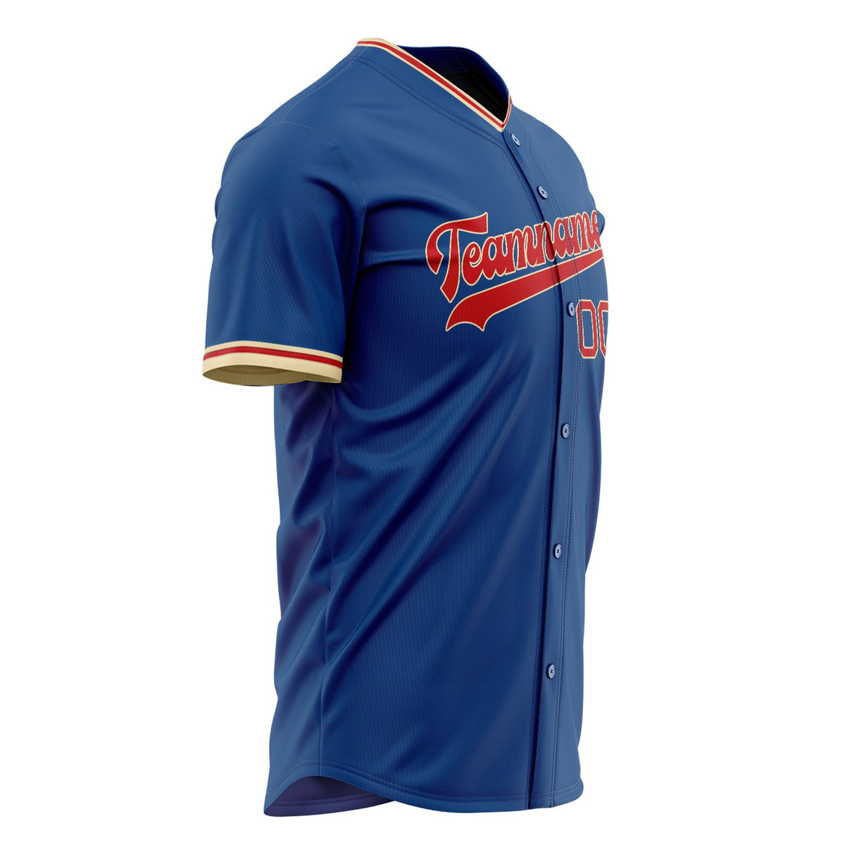 Custom Blue Baseball Jersey (With Red Color)