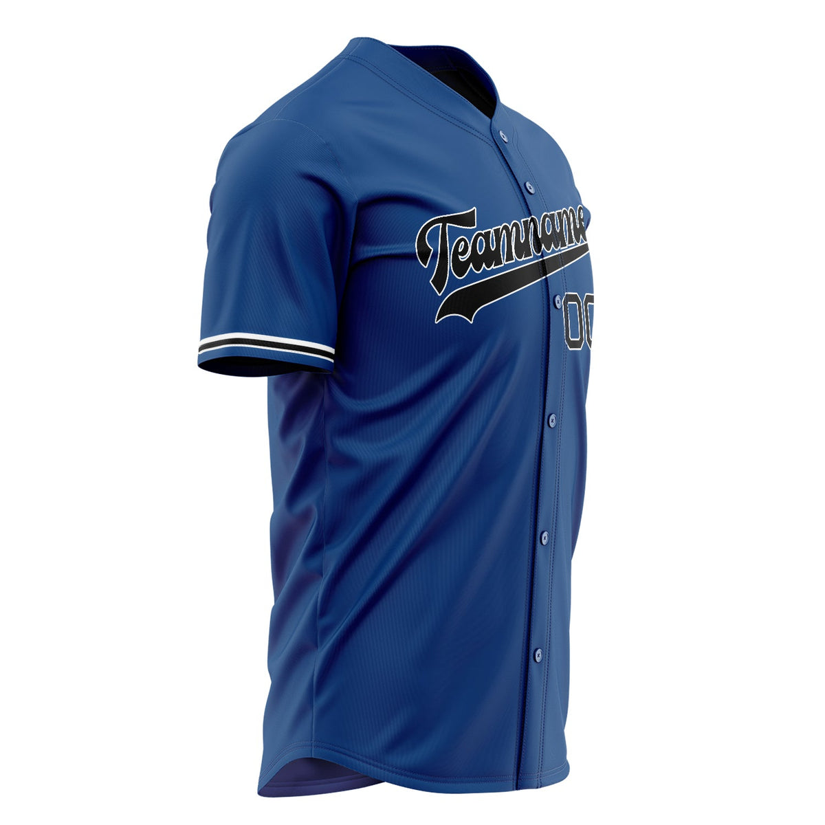 Custom Blue Baseball Jersey (With Black Color)