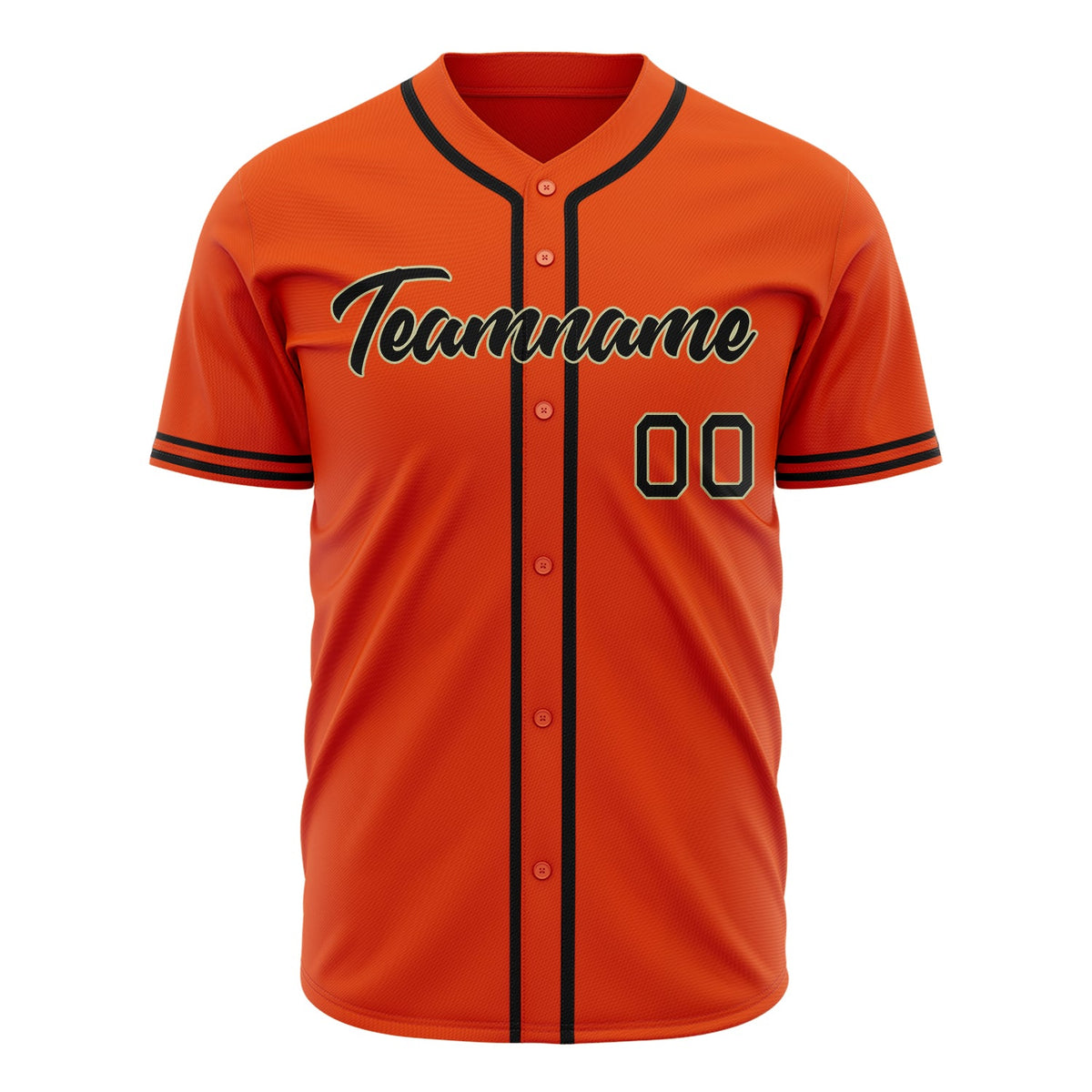 Custom Orange Baseball Jersey (With Black Color)