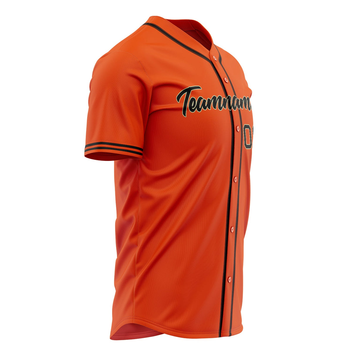 Custom Orange Baseball Jersey (With Black Color)