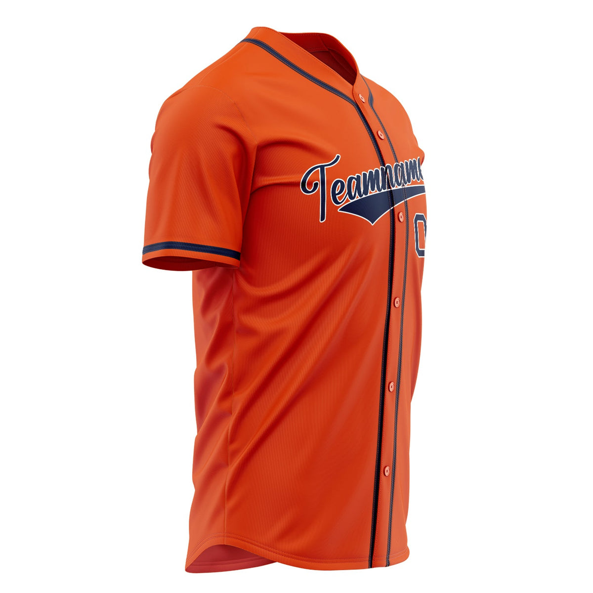 Custom Orange Baseball Jersey (With Navy Color)