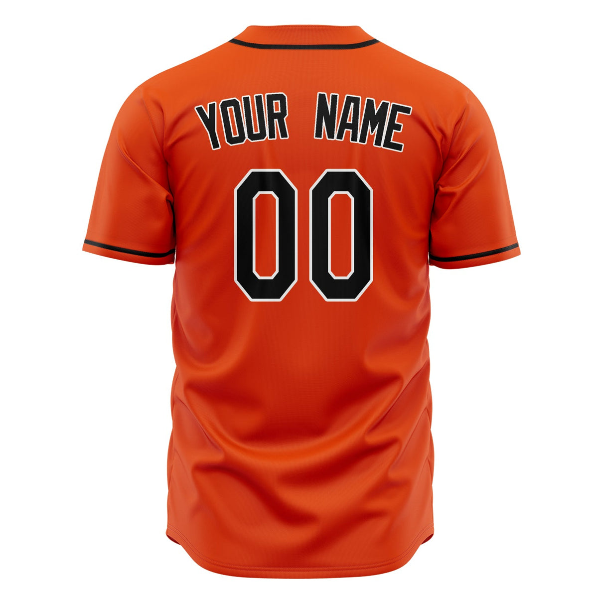 Custom Orange Baseball Jersey (With Black Color)