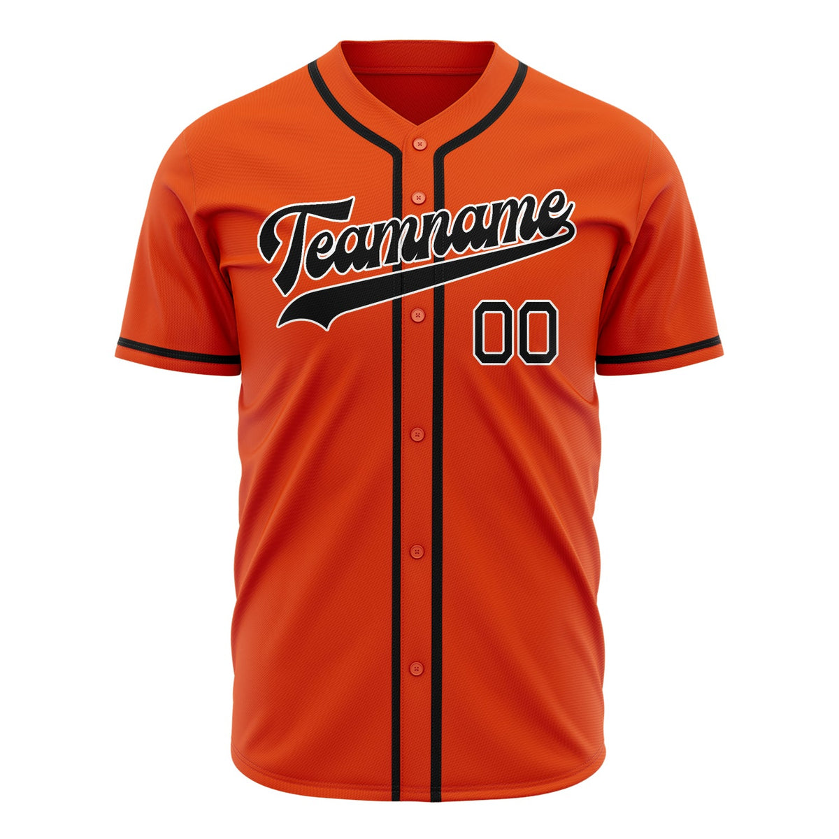 Custom Orange Baseball Jersey (With Black Color)