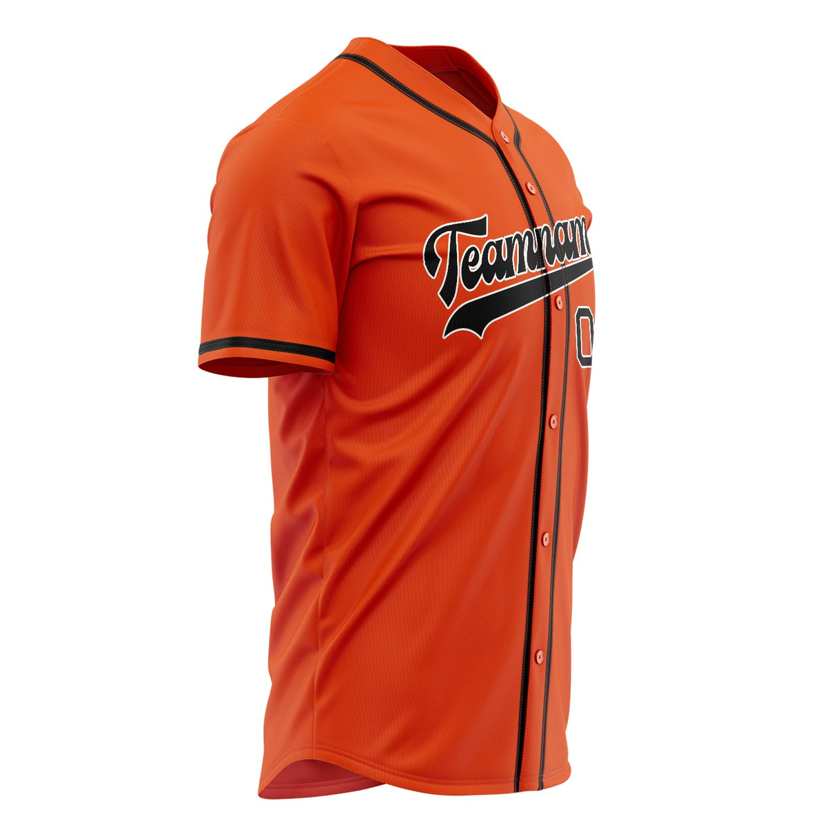 Custom Orange Baseball Jersey (With Black Color)