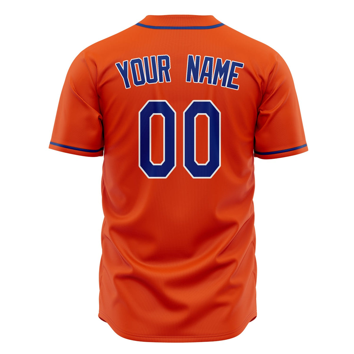 Custom Orange Baseball Jersey (With Royal Color)