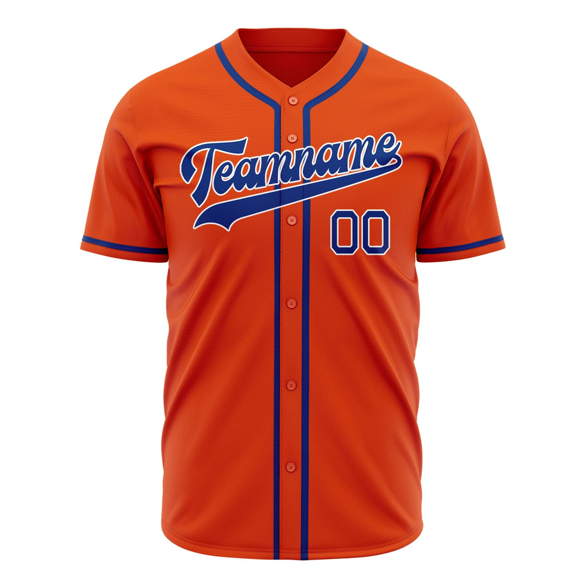 Custom Orange Baseball Jersey (With Royal Color)