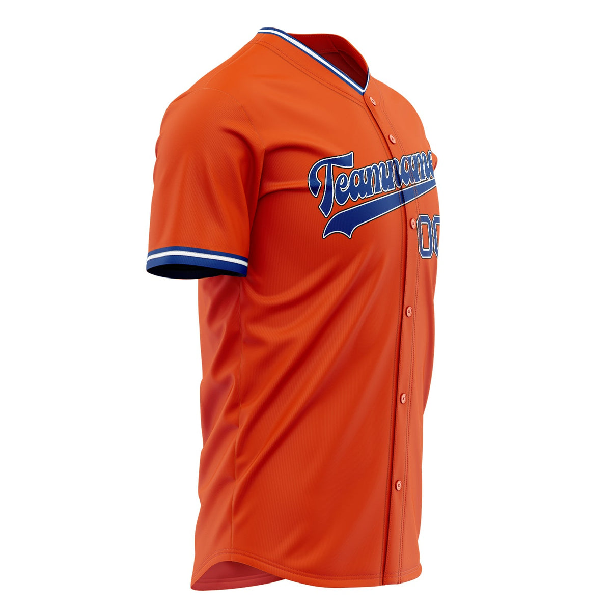 Custom Orange Baseball Jersey (With Royal Color)