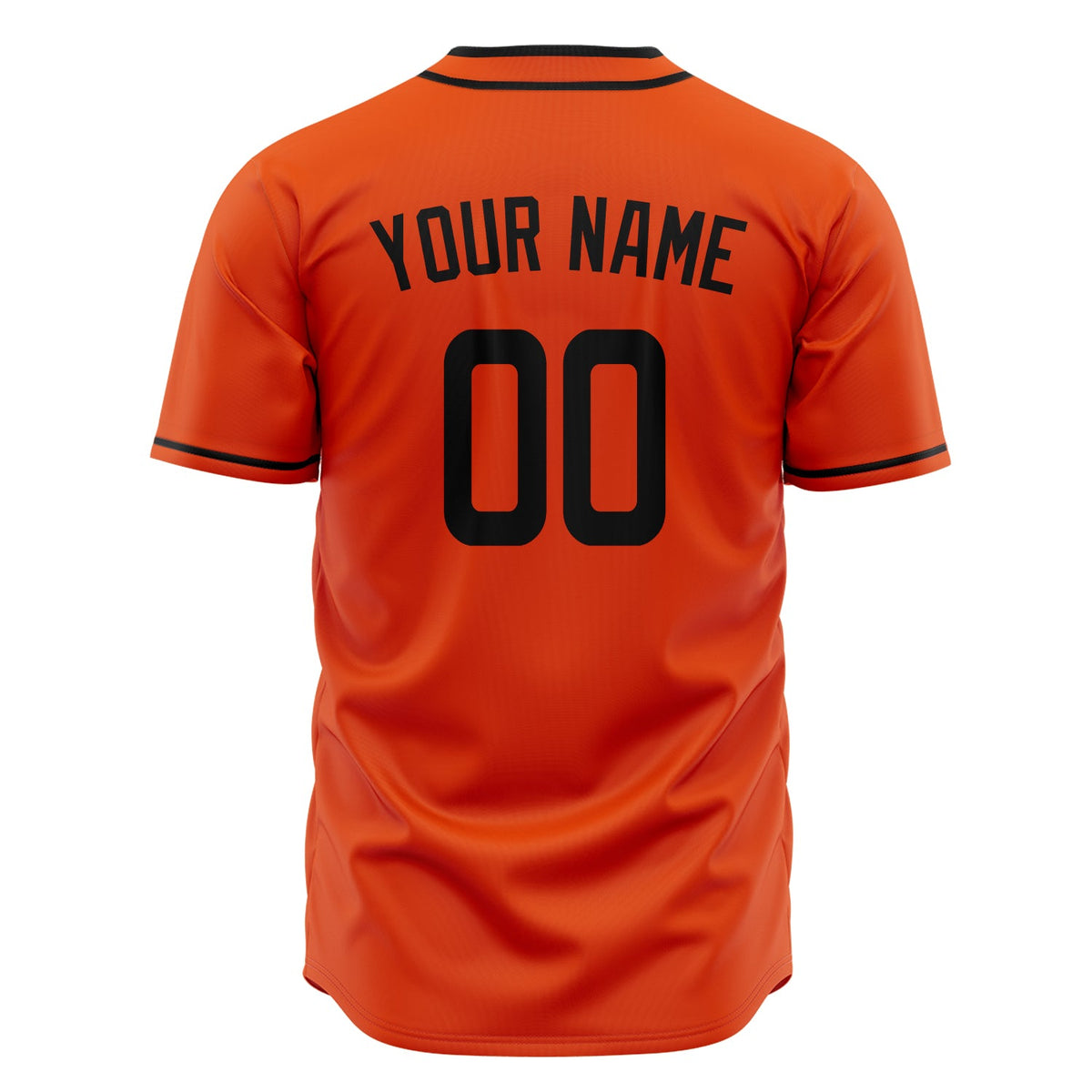 Custom Orange Baseball Jersey (With Black Color)