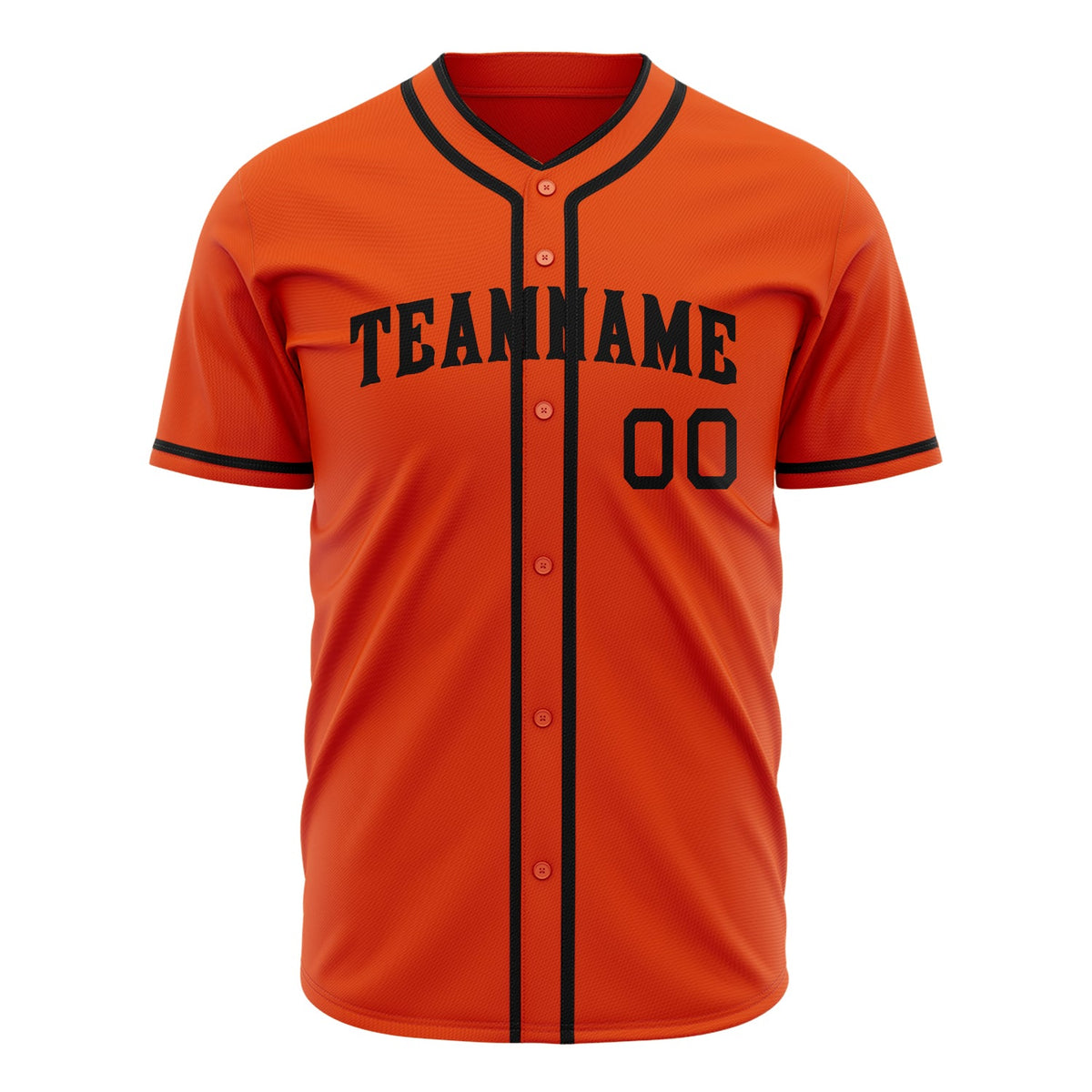 Custom Orange Baseball Jersey (With Black Color)