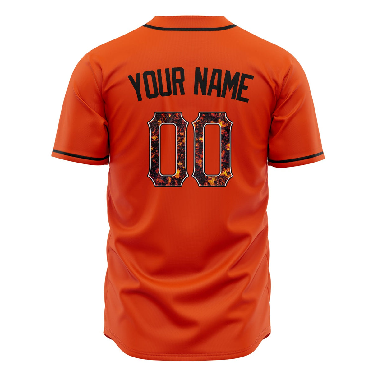 Custom Orange Baseball Jersey (With Black Color)