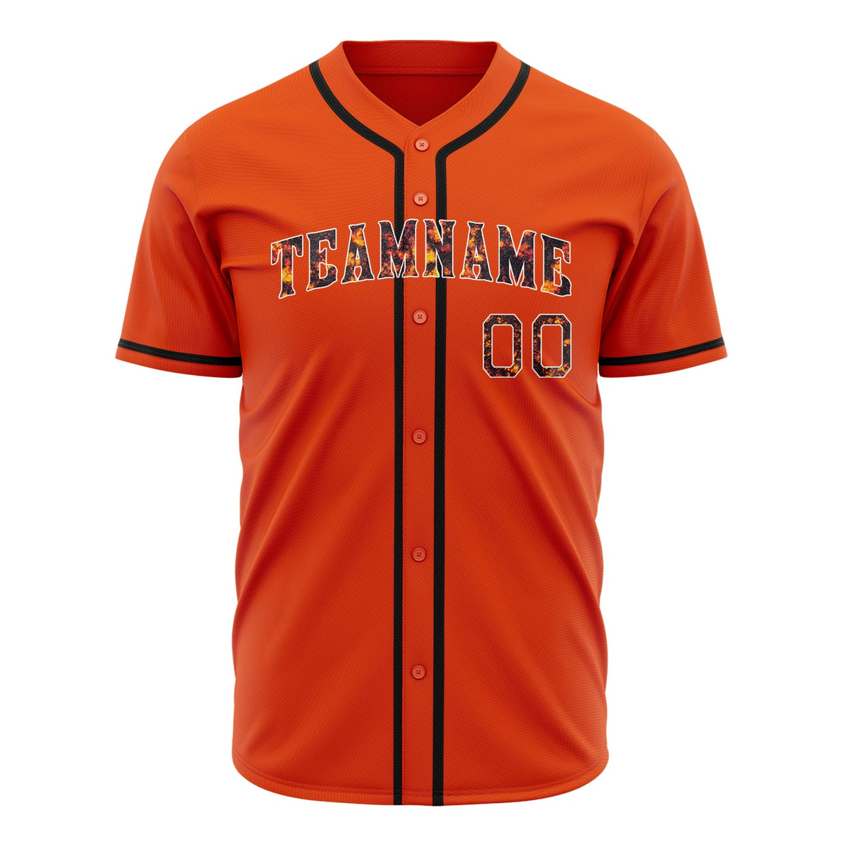 Custom Orange Baseball Jersey (With Black Color)