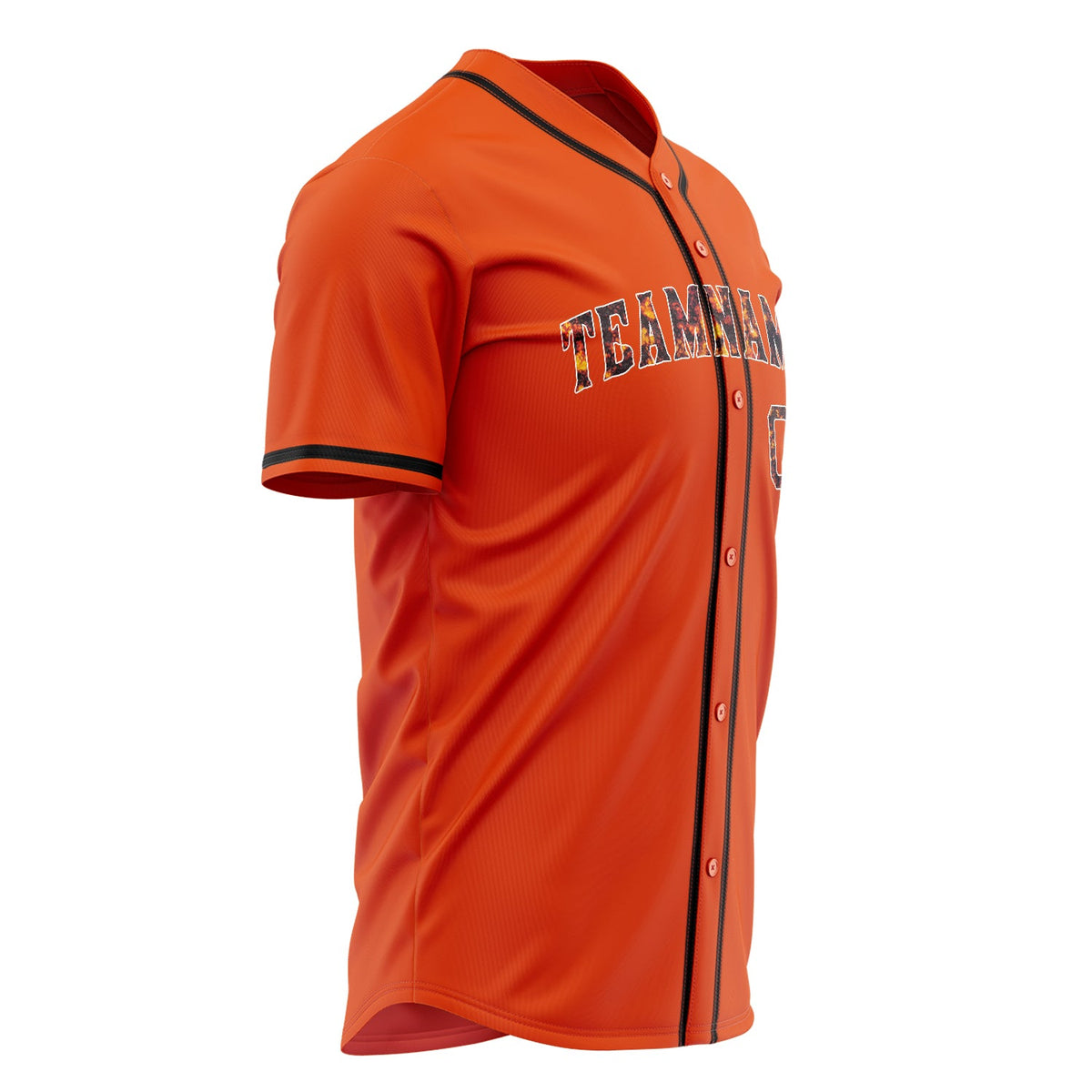 Custom Orange Baseball Jersey (With Black Color)