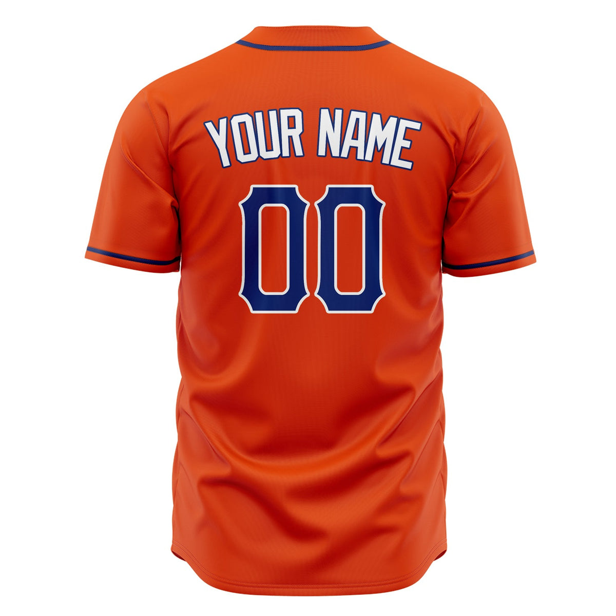 Custom Orange Baseball Jersey (With Royal Color)