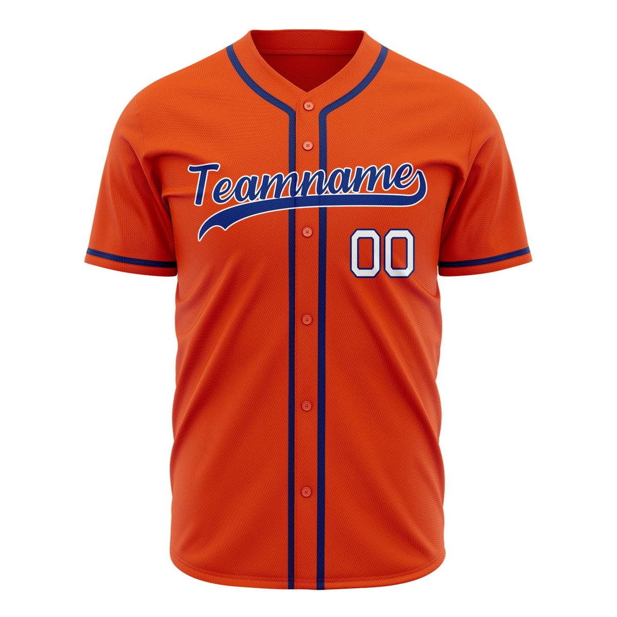 Custom Orange Baseball Jersey (With Royal Color)