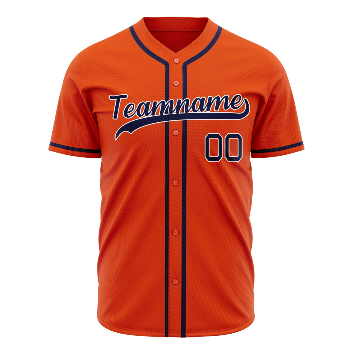 Custom Orange Baseball Jersey (With Navy Color)