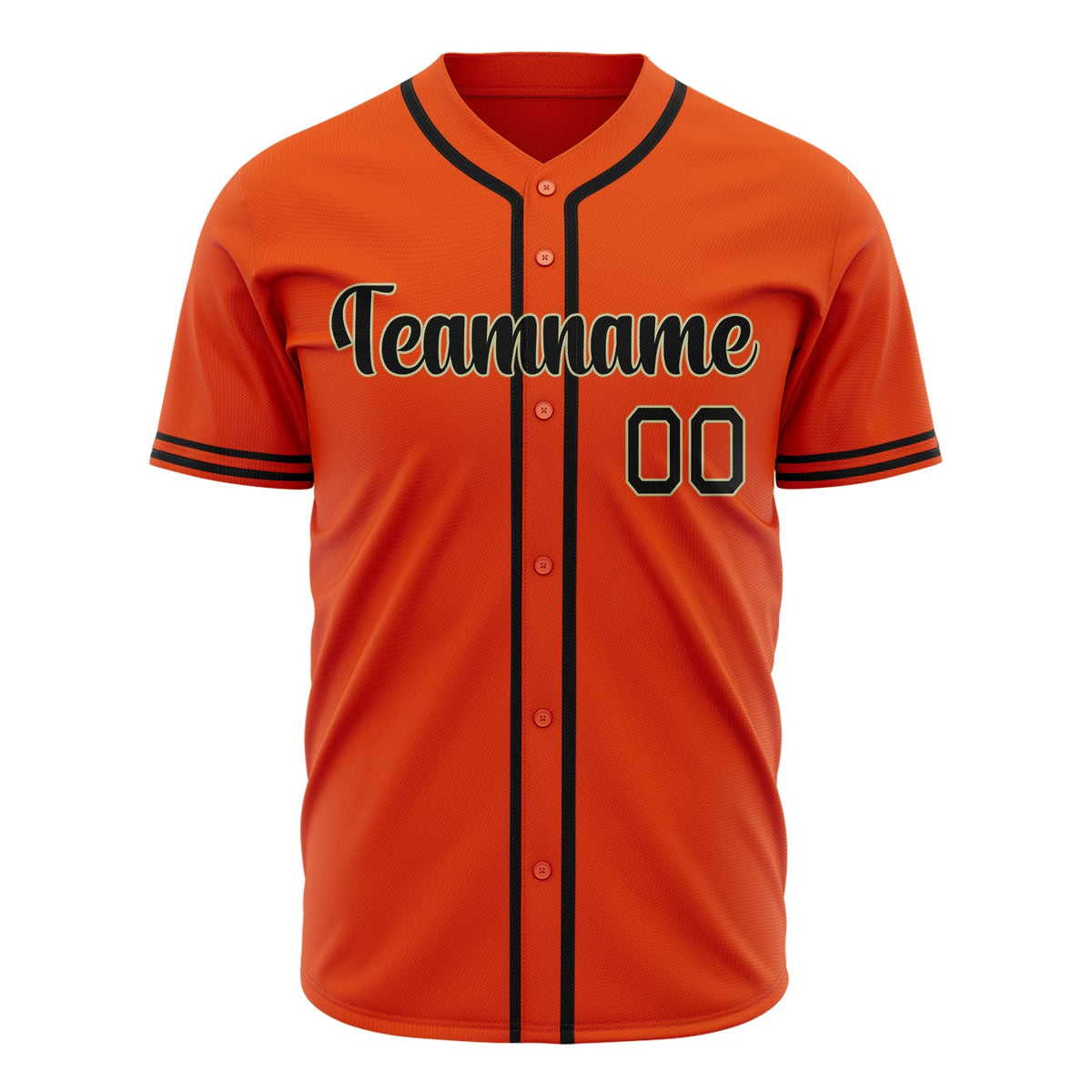 Custom Orange Baseball Jersey (With Black Color)