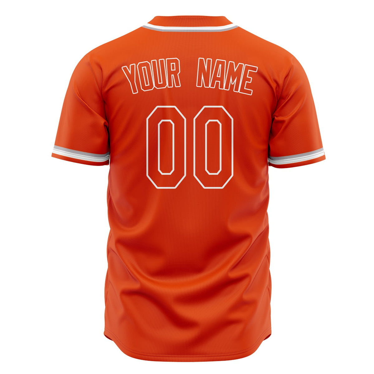 Custom Orange Baseball Jersey (With White Color)