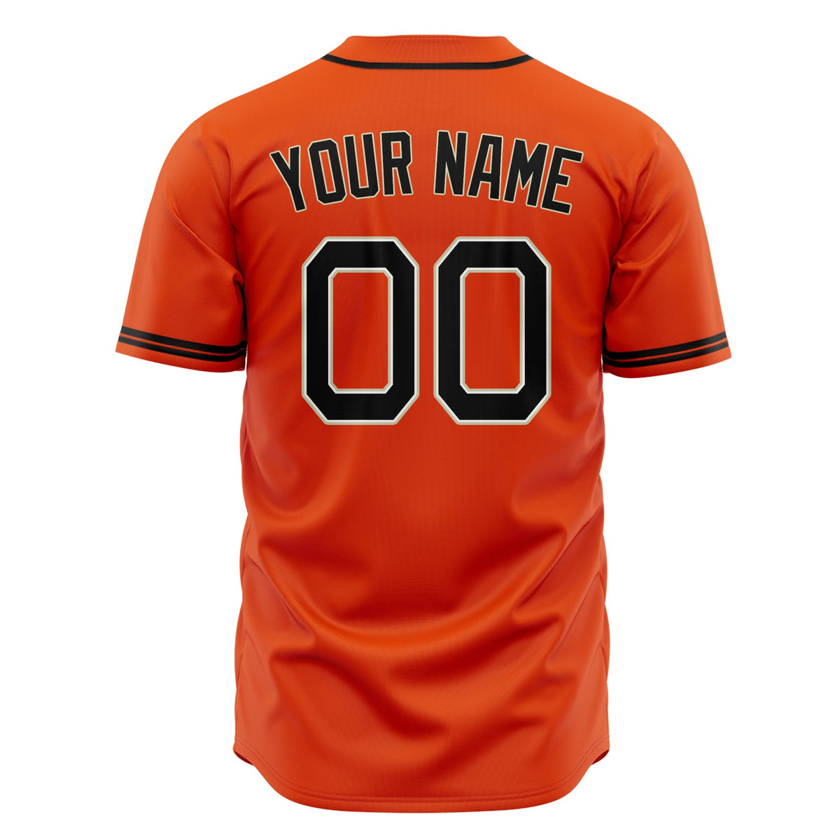 Custom Orange Baseball Jersey (With Black Color)