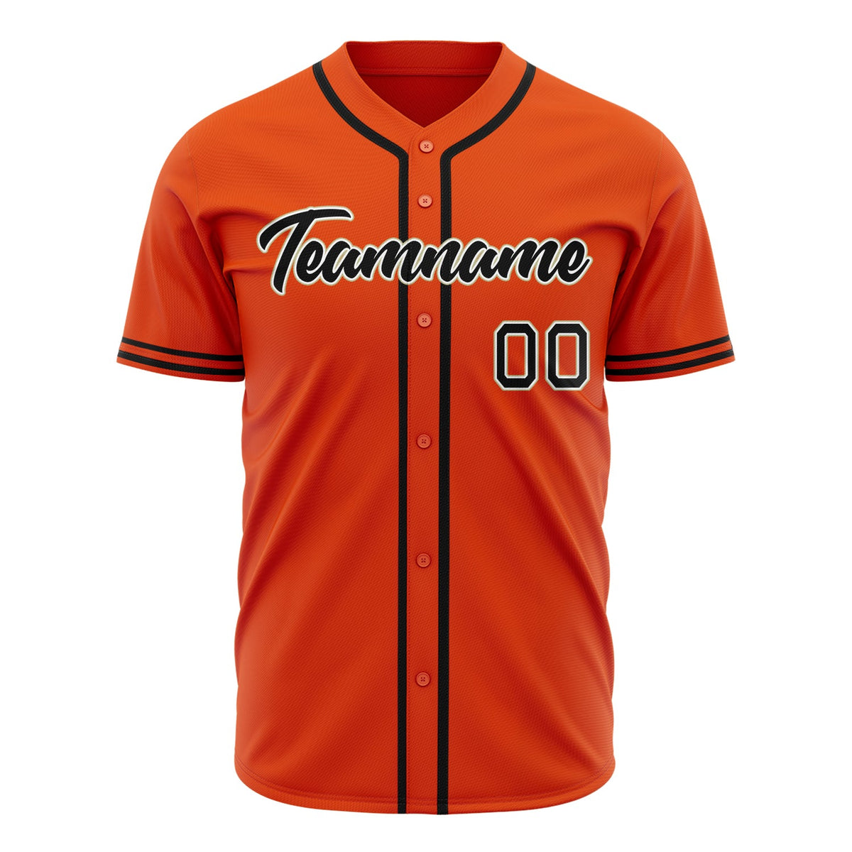 Custom Orange Baseball Jersey (With Black Color)