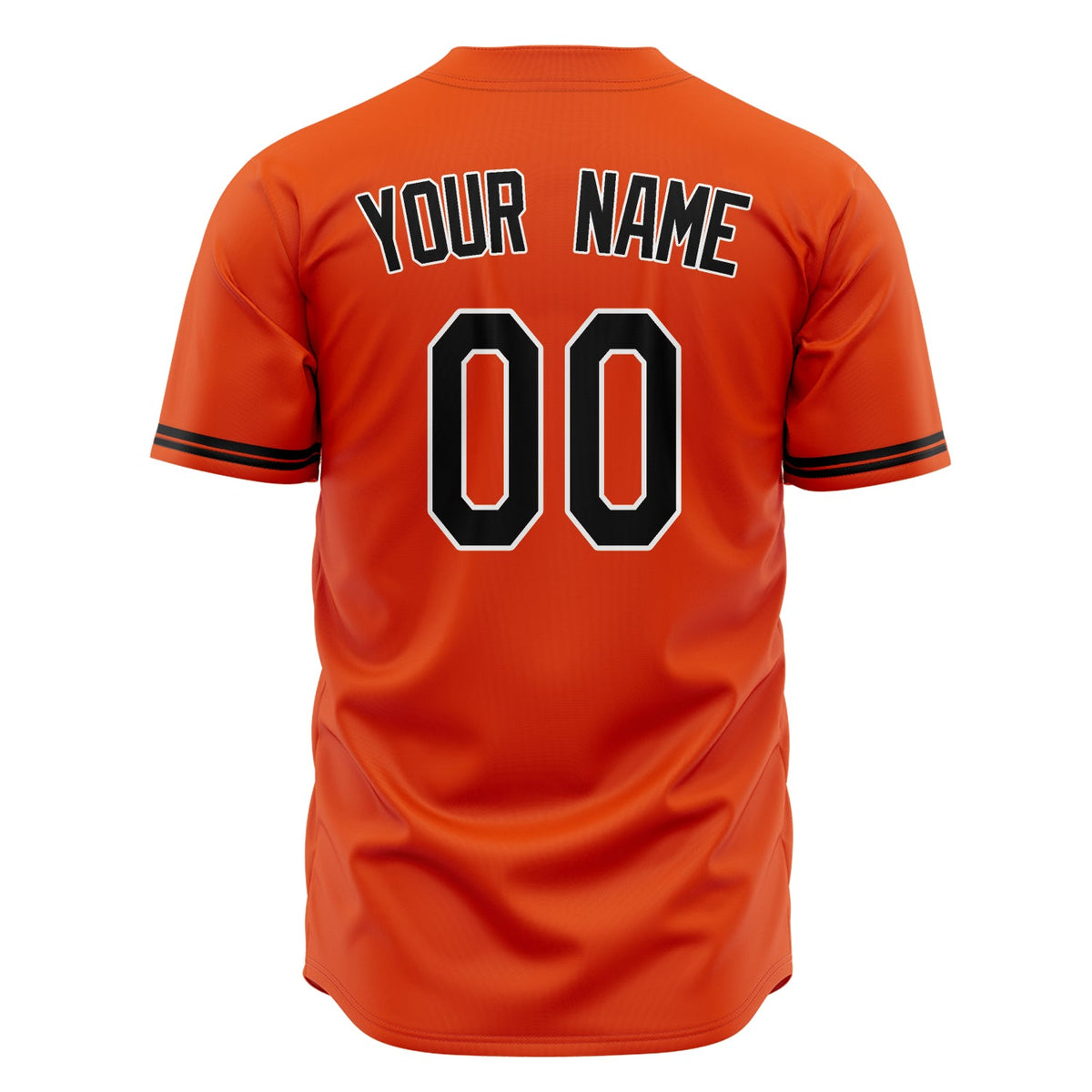 Custom Orange Baseball Jersey (With Black Color)