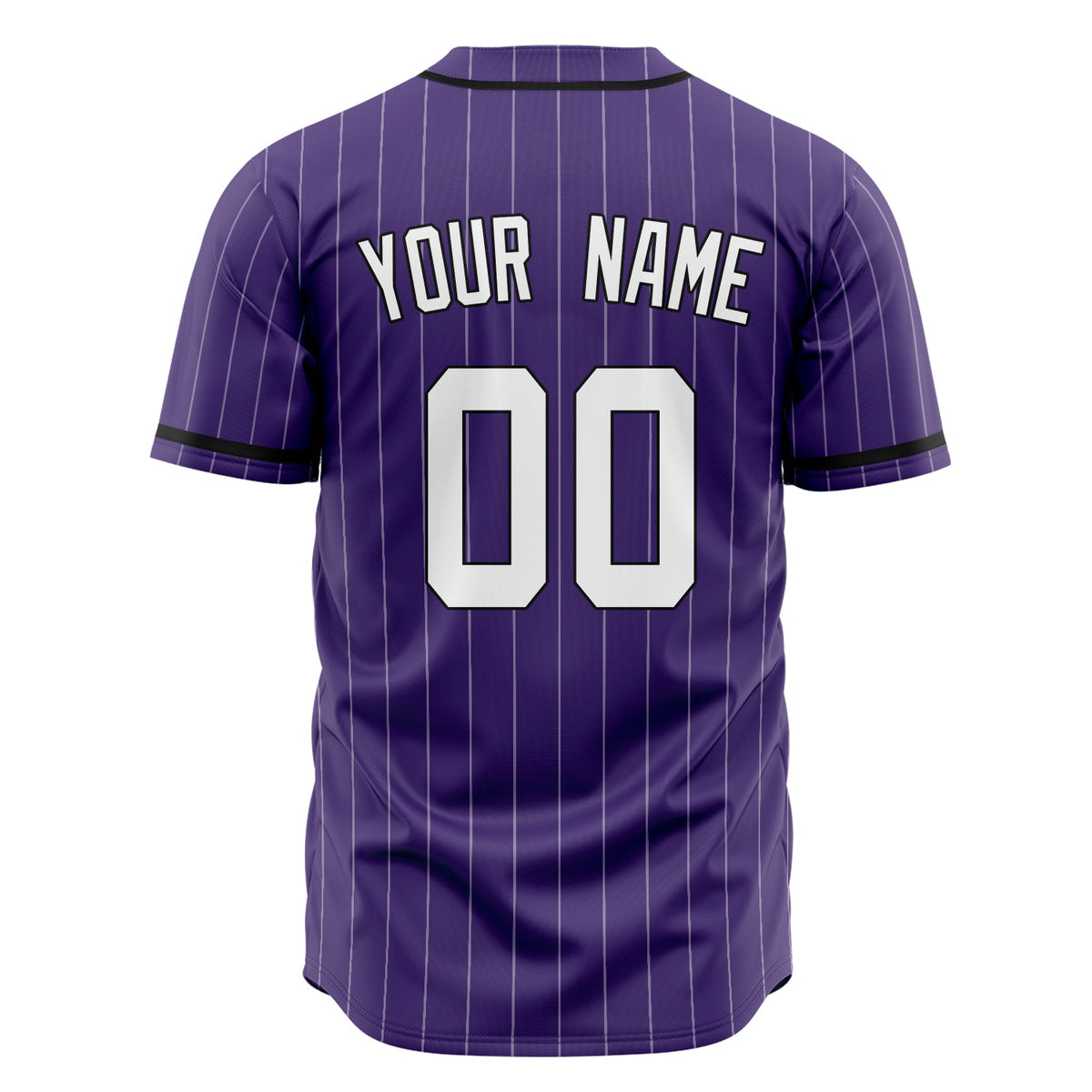 Custom Purple Baseball Jersey (With White White Pinstripe)