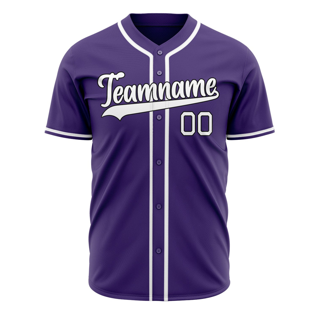 Custom Purple Baseball Jersey (With White Color)