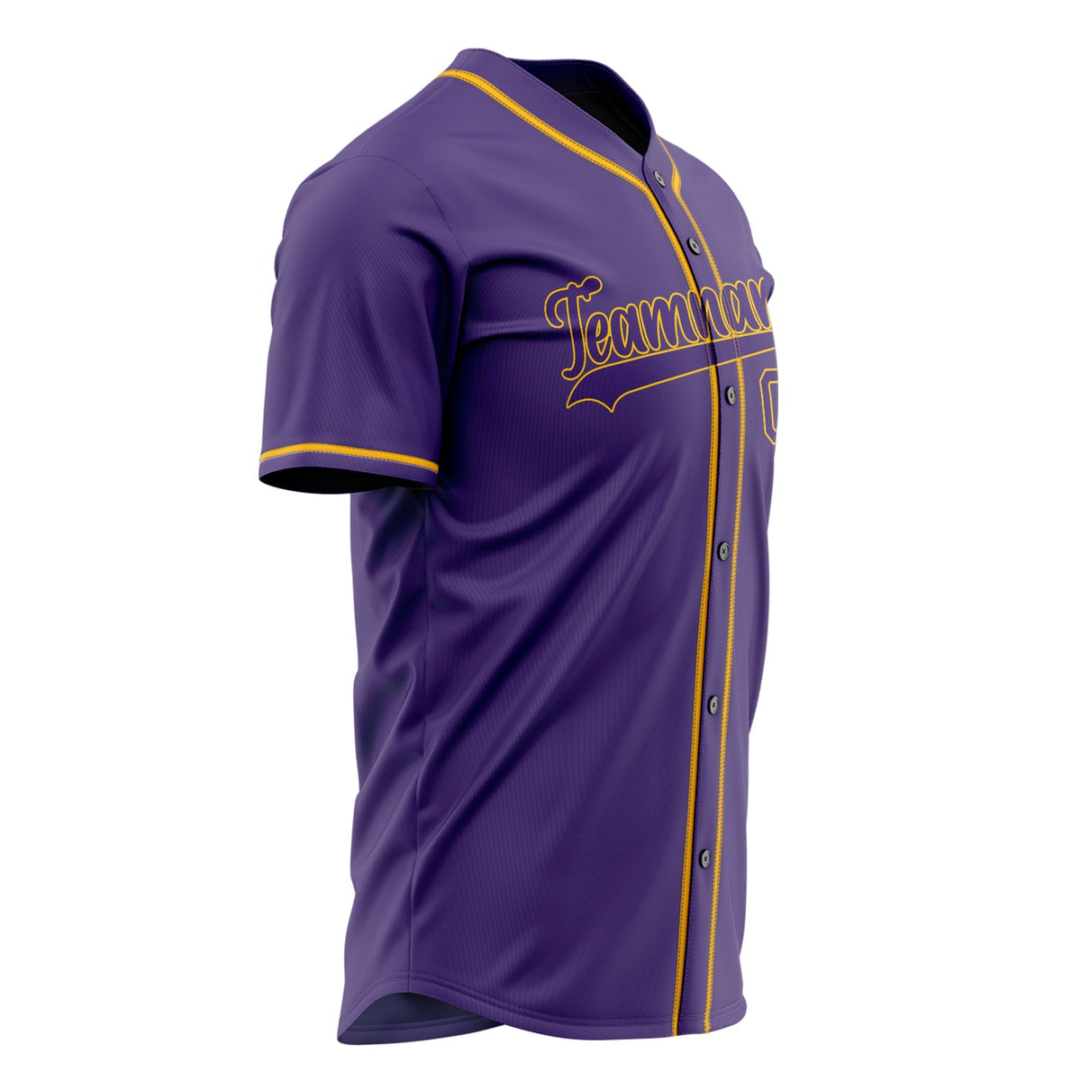 Custom Purple Baseball Jersey (With Gold Color)