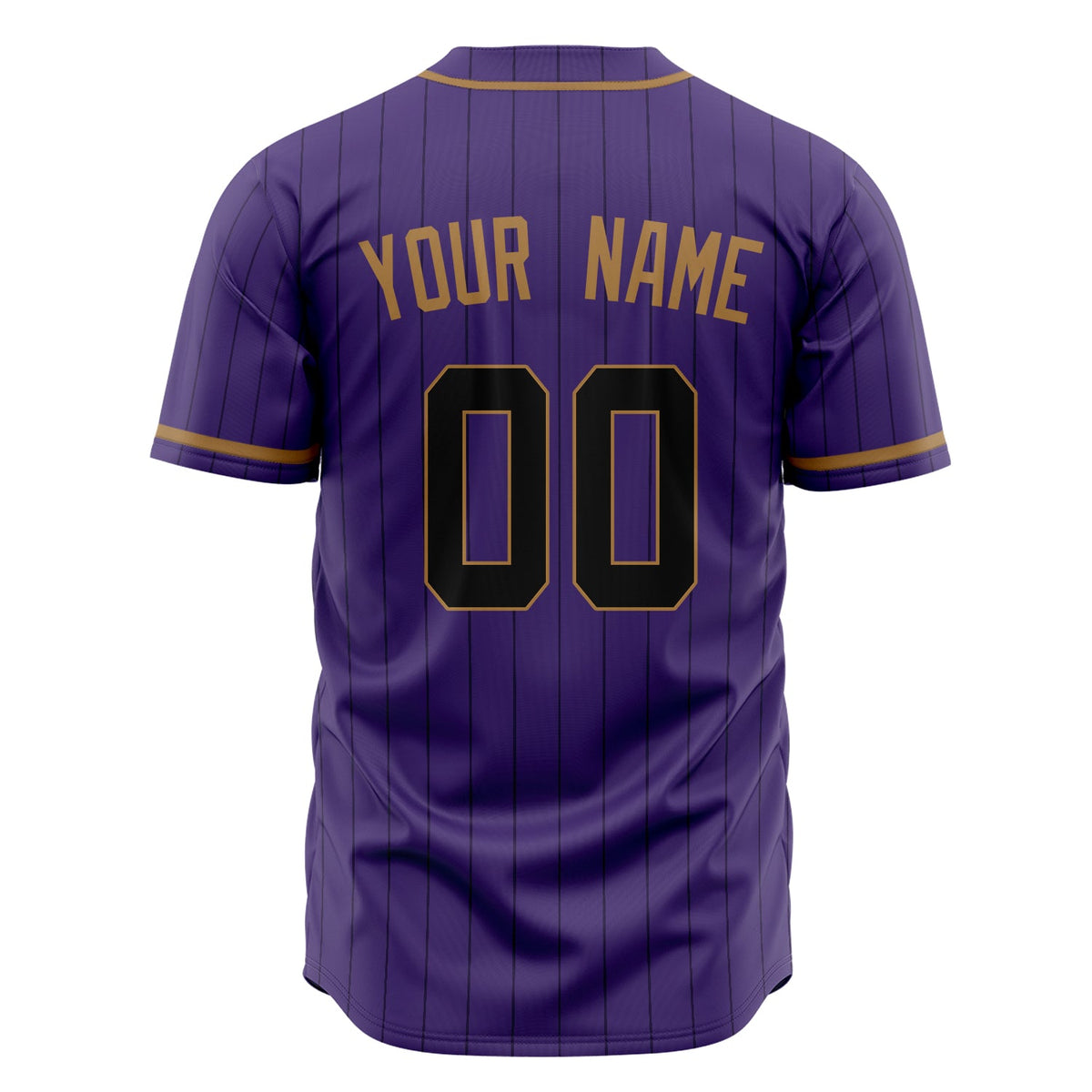 Custom Purple Baseball Jersey (With Black Black Pinstripe)