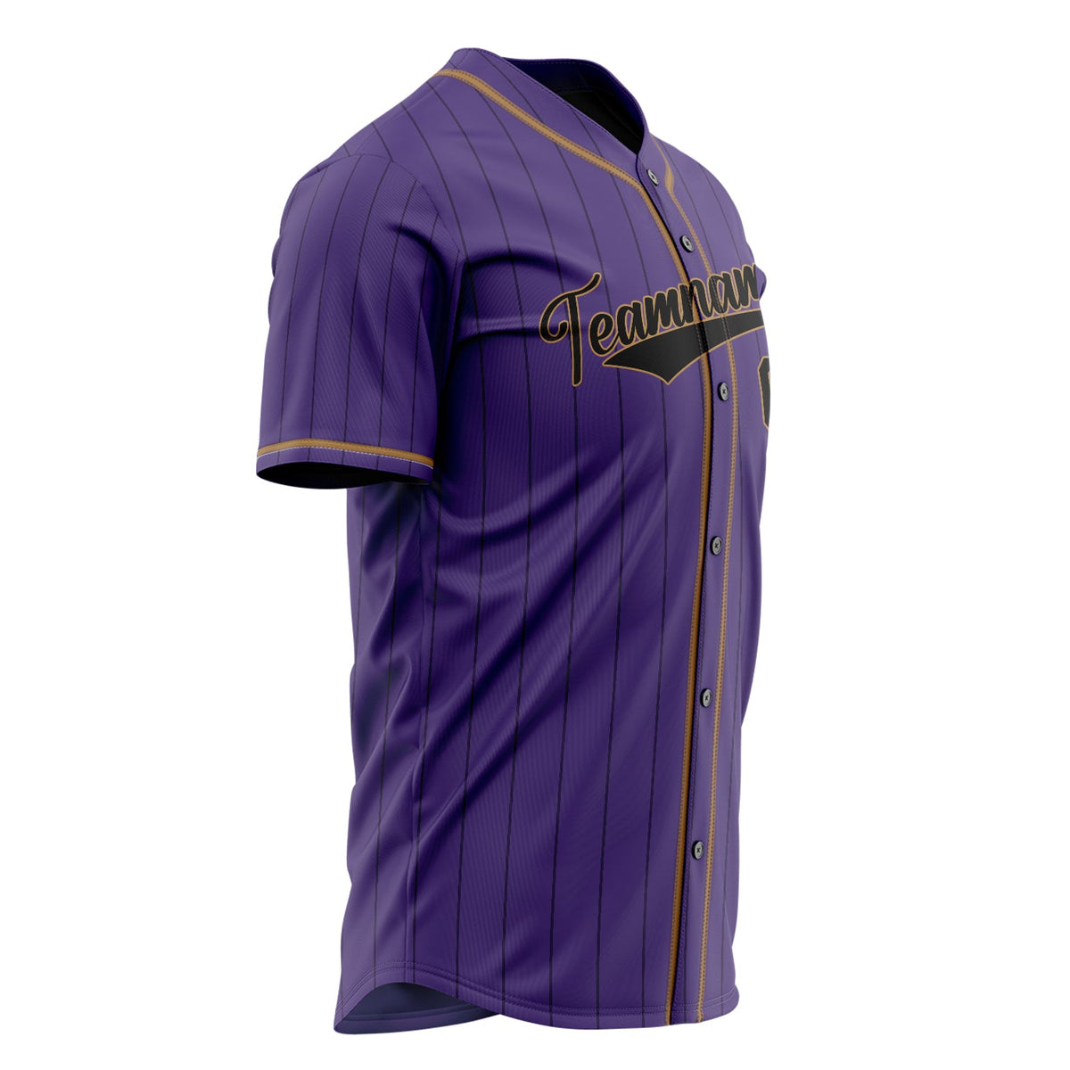 Custom Purple Baseball Jersey (With Black Black Pinstripe)