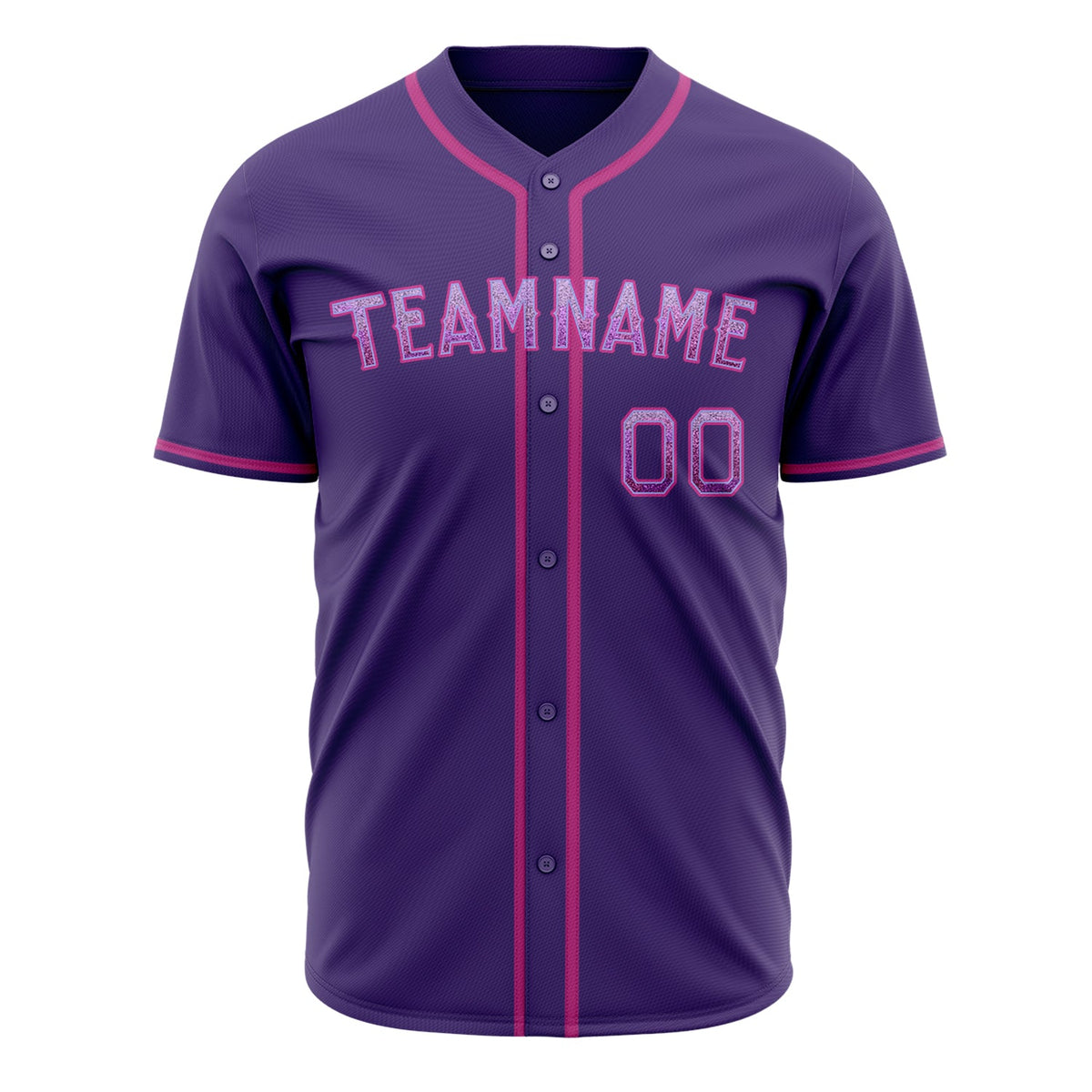 Custom Purple Baseball Jersey (With Pink Color)