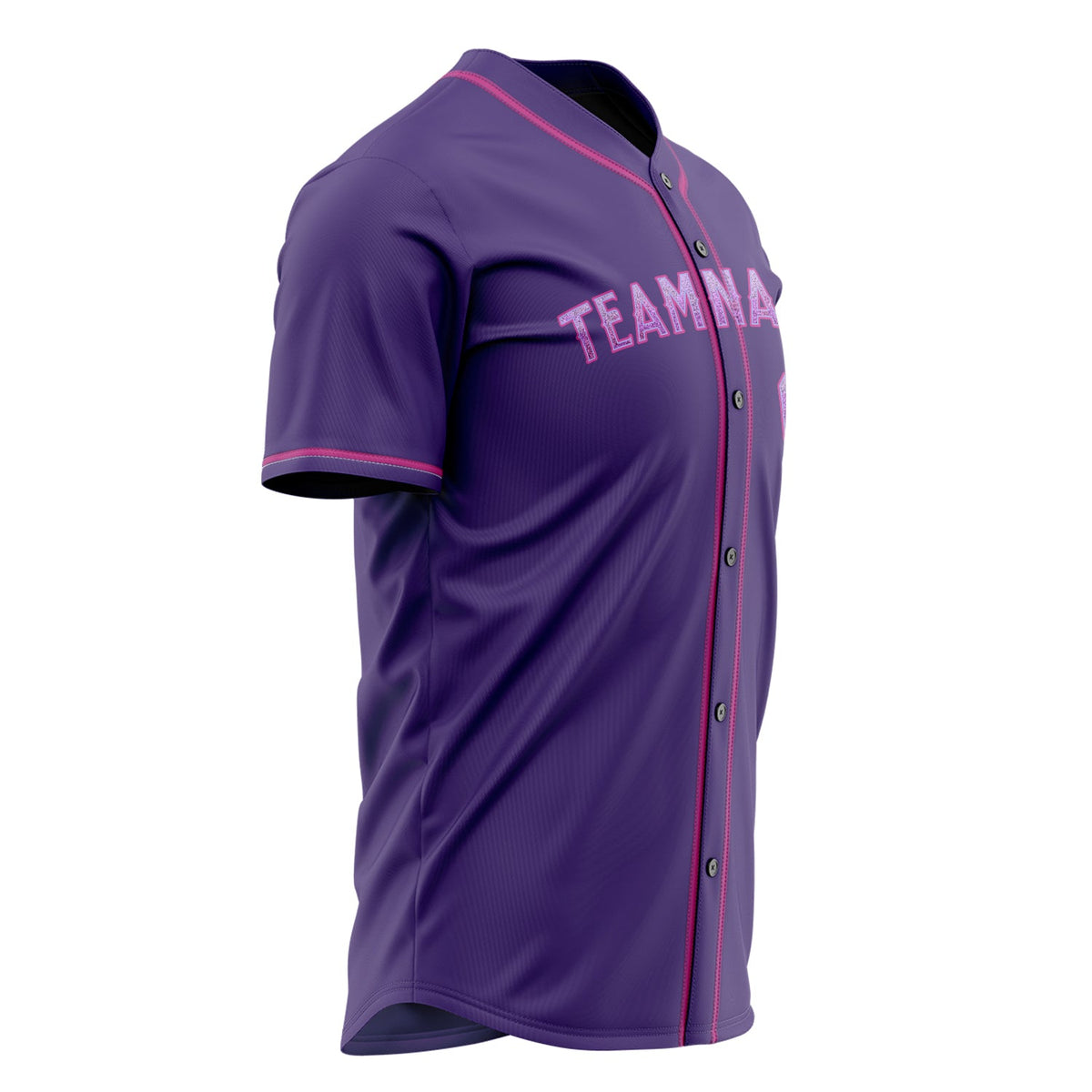 Custom Purple Baseball Jersey (With Pink Color)